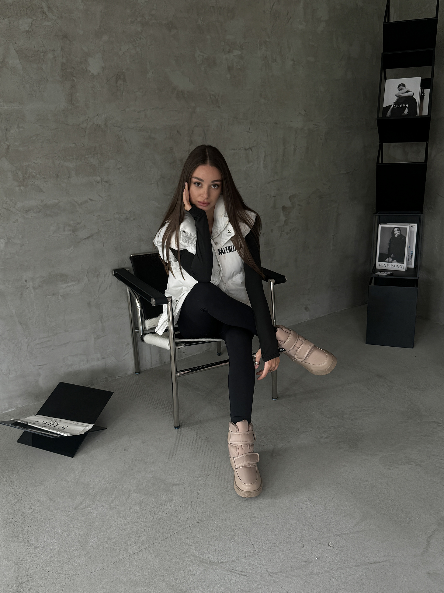 Дутики женские текстиль шерсть