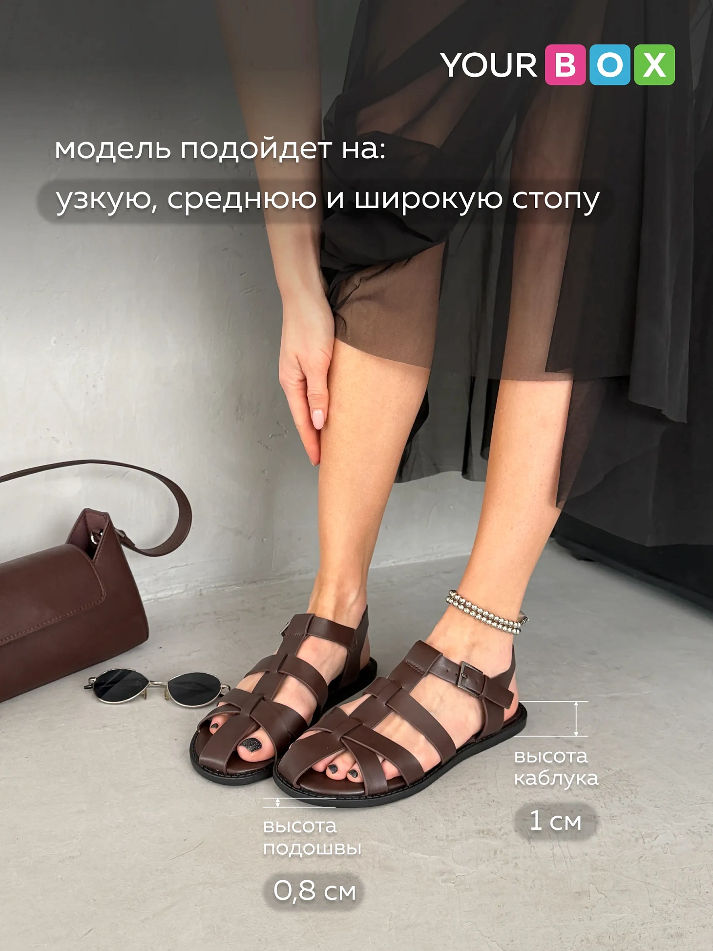 Летние босоножки женские с закрытым носом