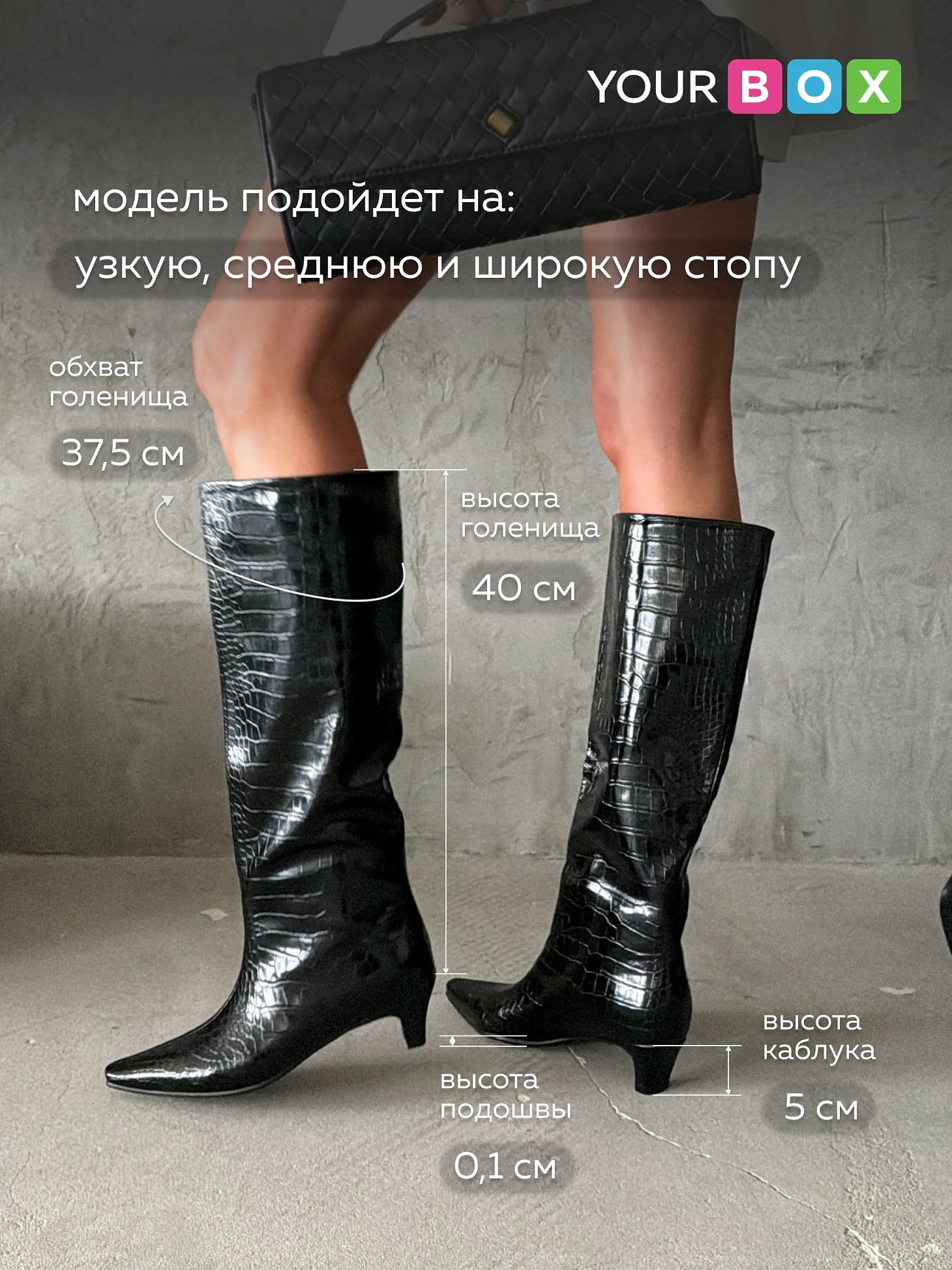 Сапоги женские экокожа