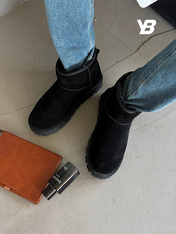 Зимние угги на высокой подошве