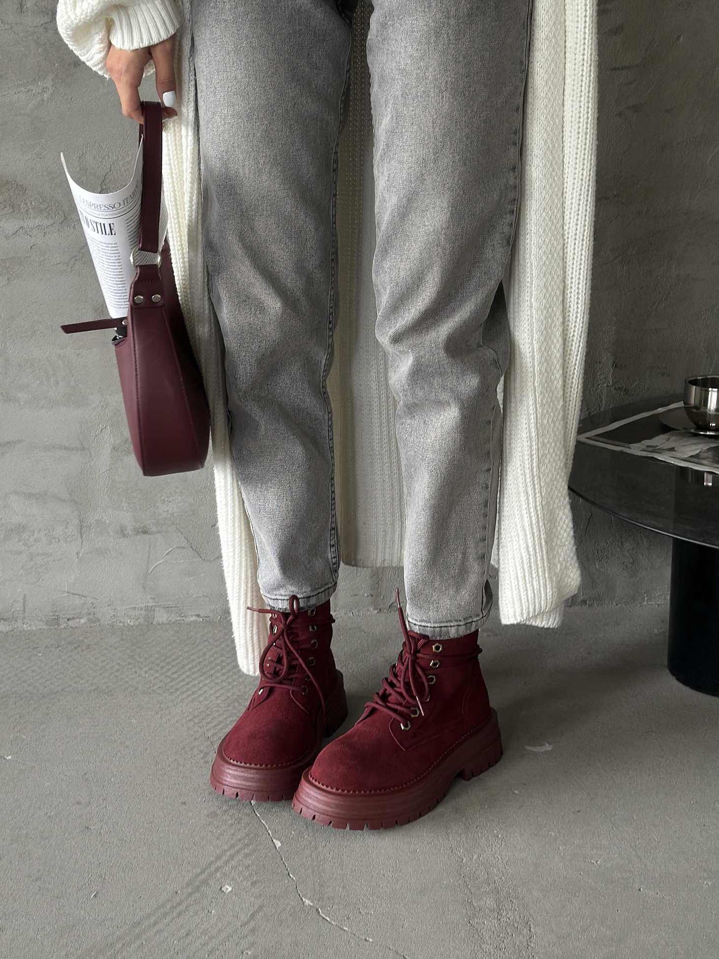 Ботинки женские натуральная замша