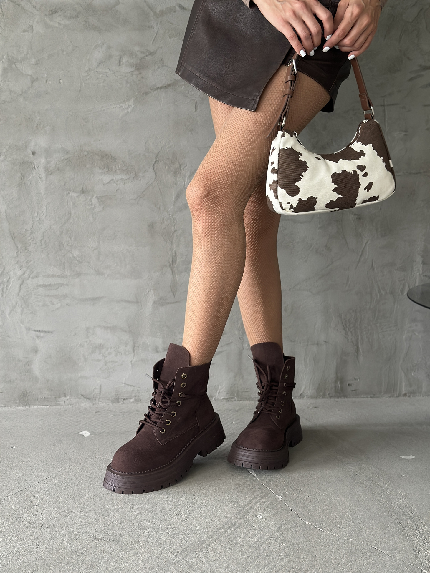 Ботинки женские натуральная замша