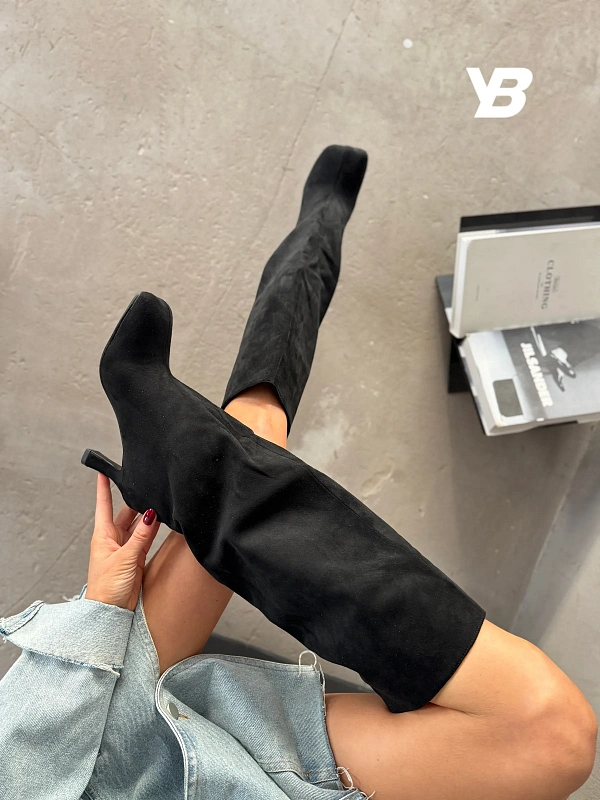 Сапоги женские экозамша