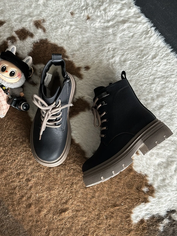 Зимние ботинки подростковые со шнуровкой берцы