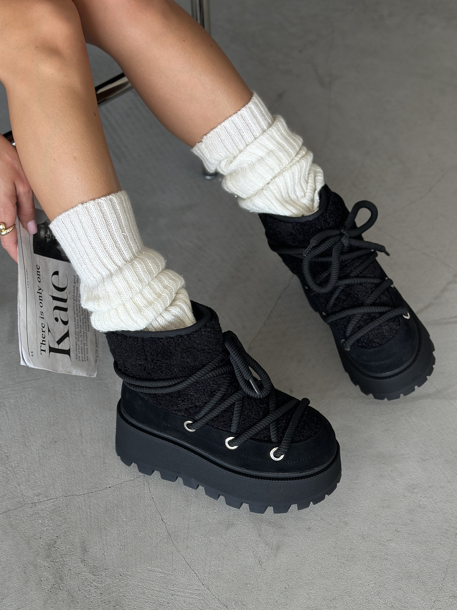 Угги женские экозамша шерсть