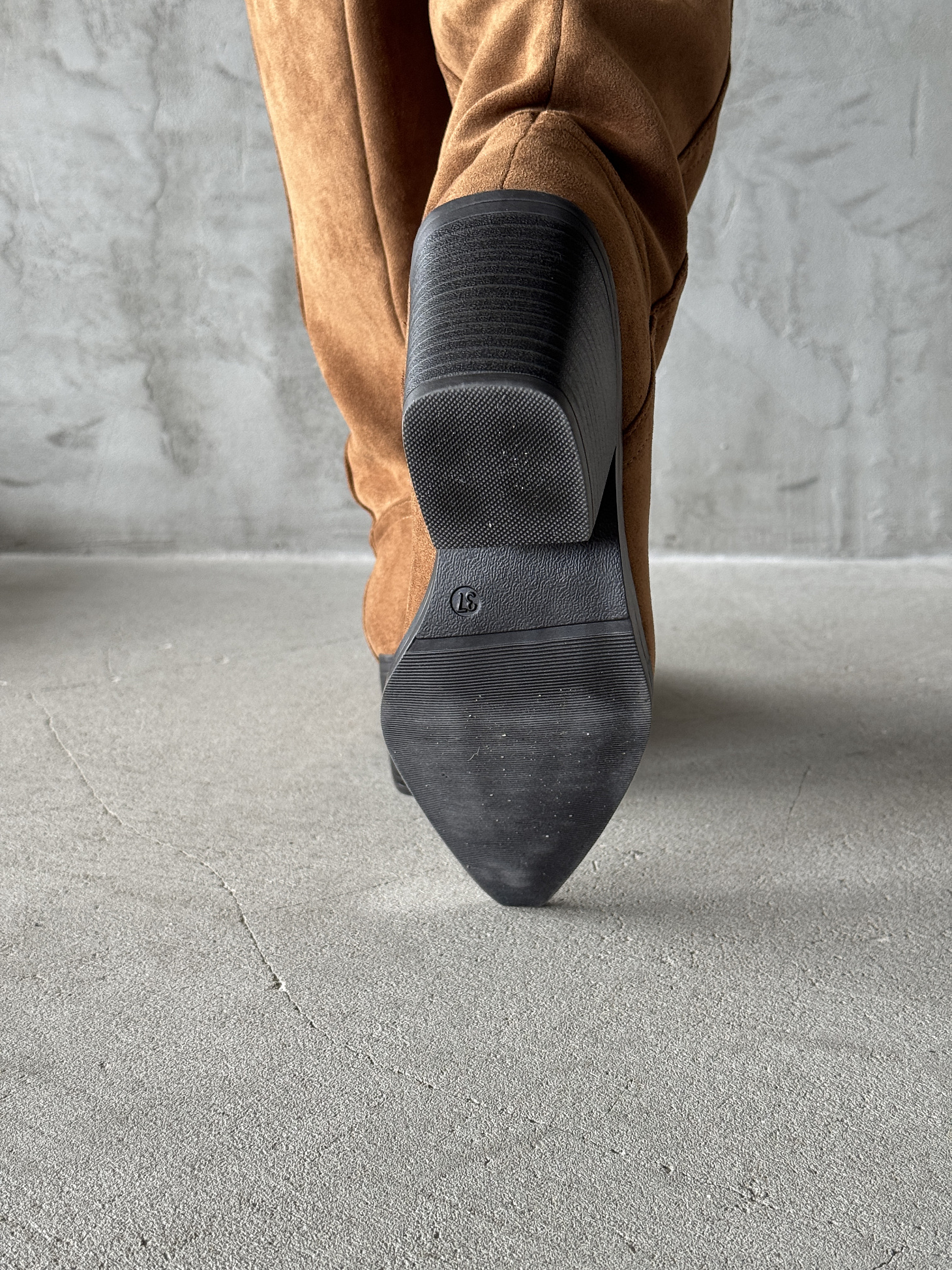 Сапоги казаки женские экозамша шерсть