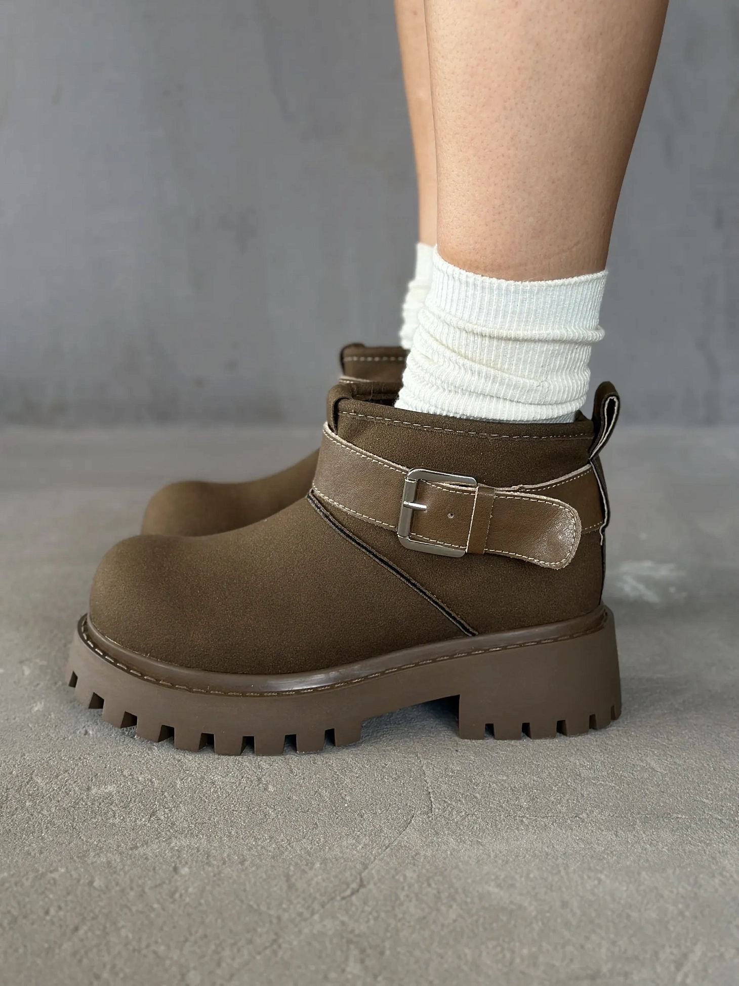 Ботинки женские текстиль экомех