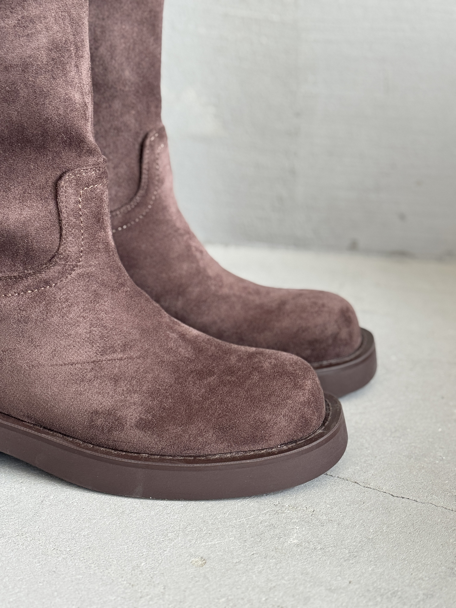 Сапоги женские экозамша еврошерсть