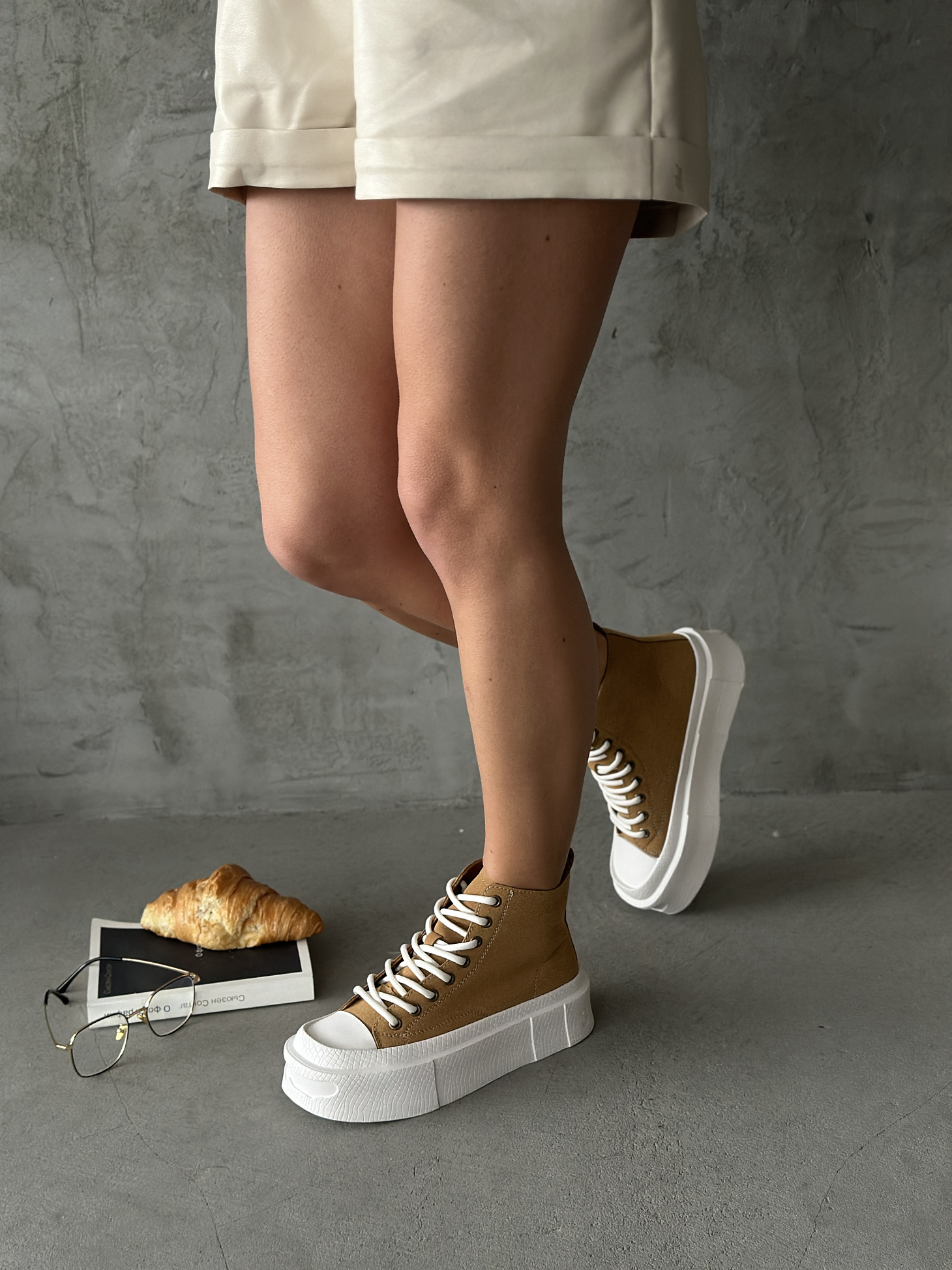 Кеды женские экозамша