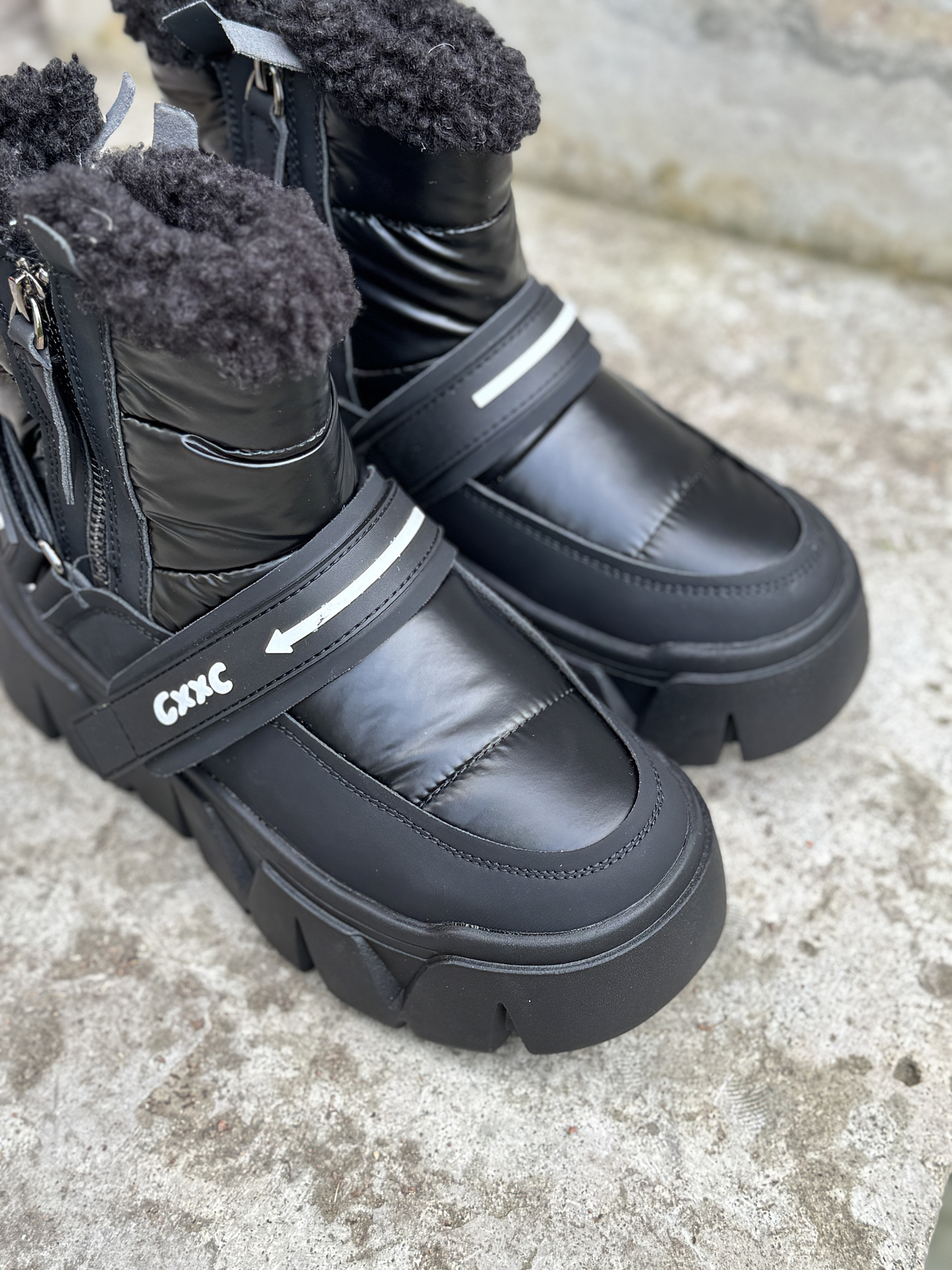 Ботинки детские текстиль шерсть