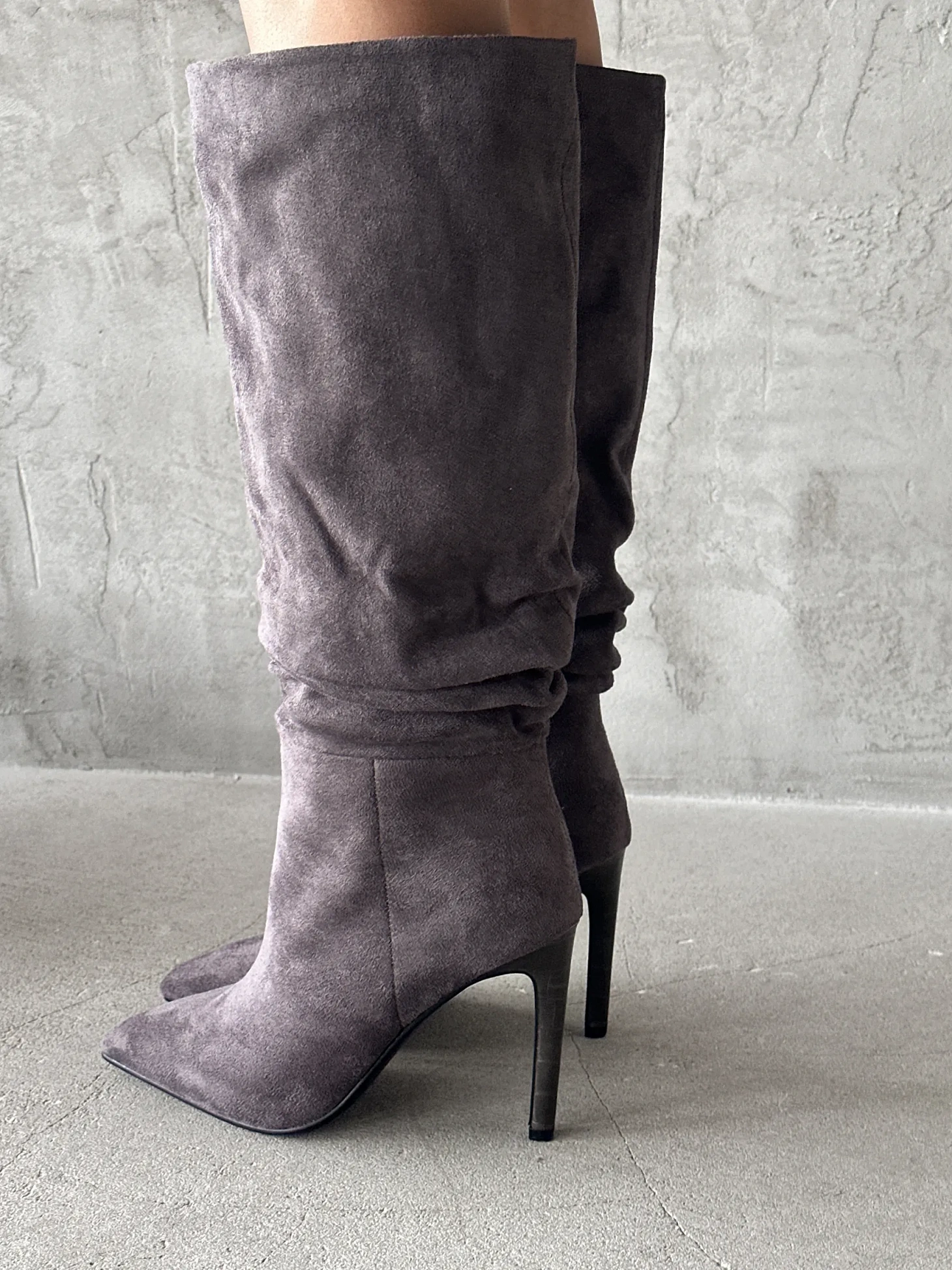 Сапоги женские экозамша