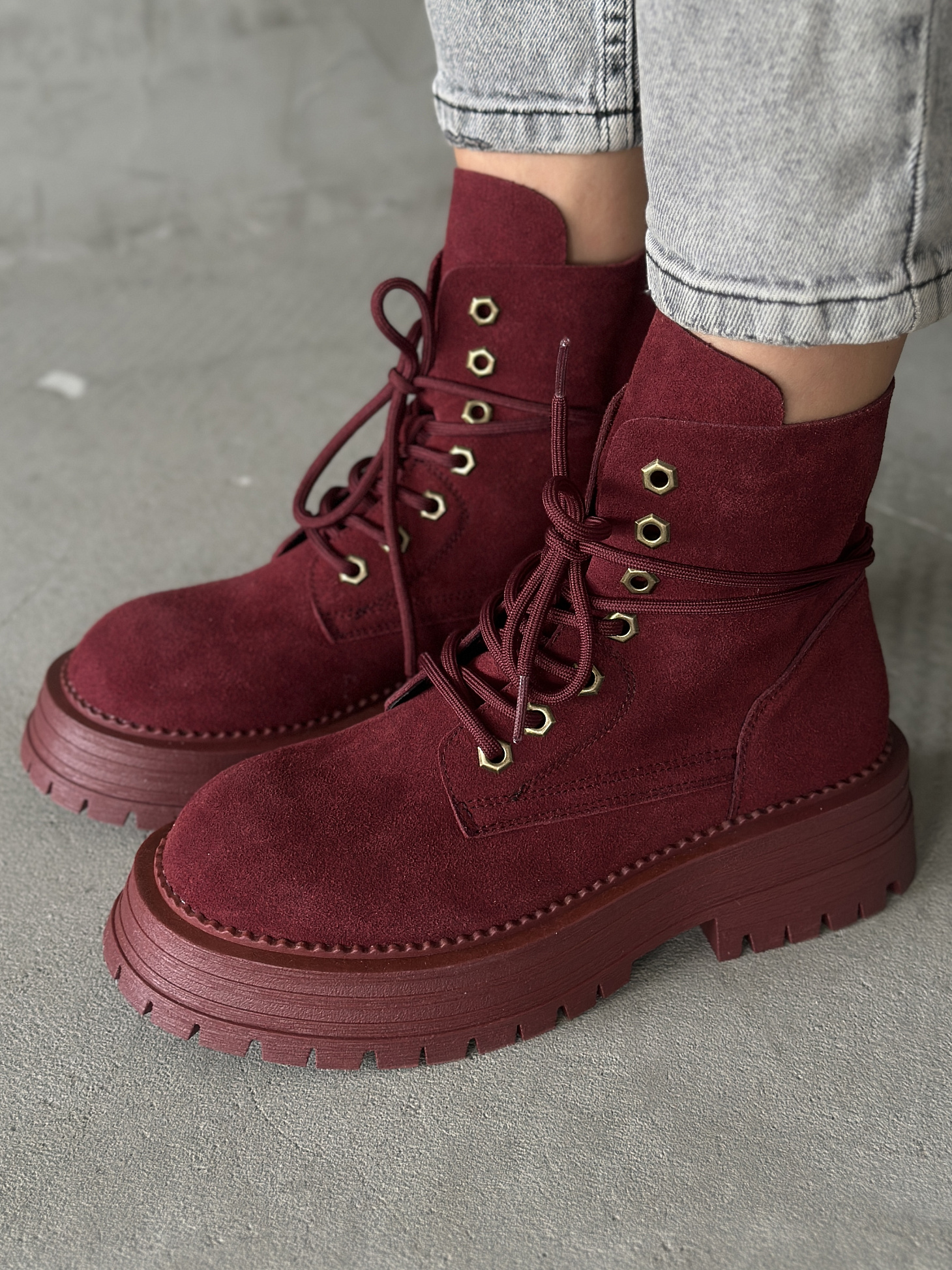 Ботинки женские натуральная замша