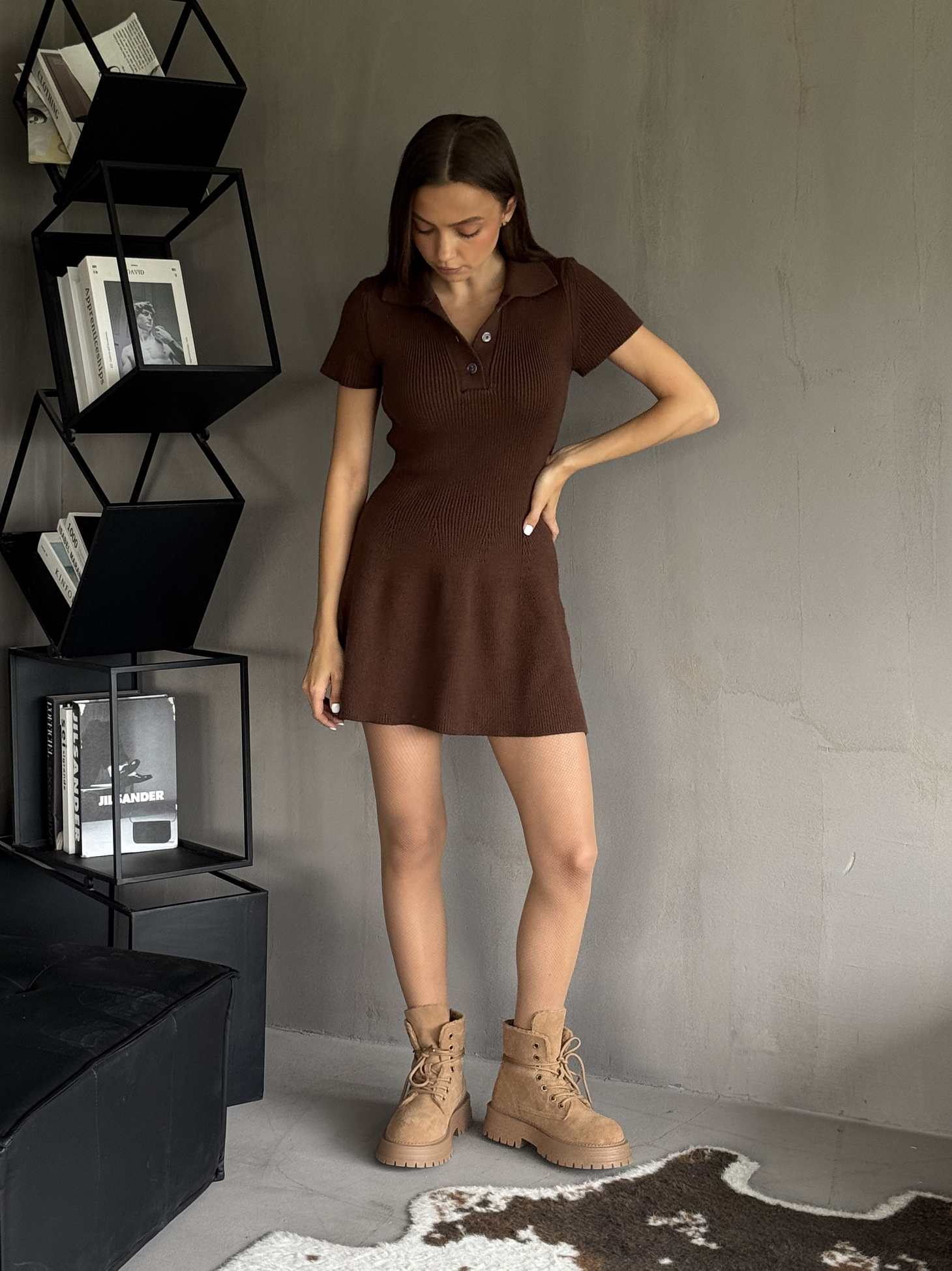 Ботинки женские натуральная замша шерсть