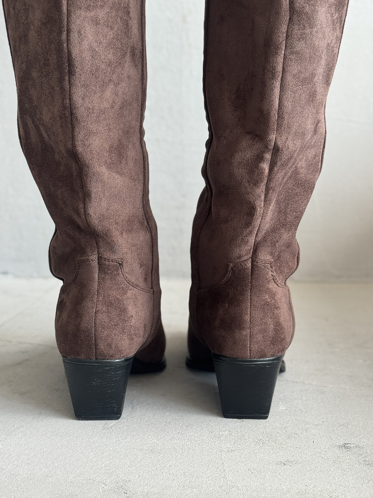 Сапоги казаки женские экозамша еврошерсть