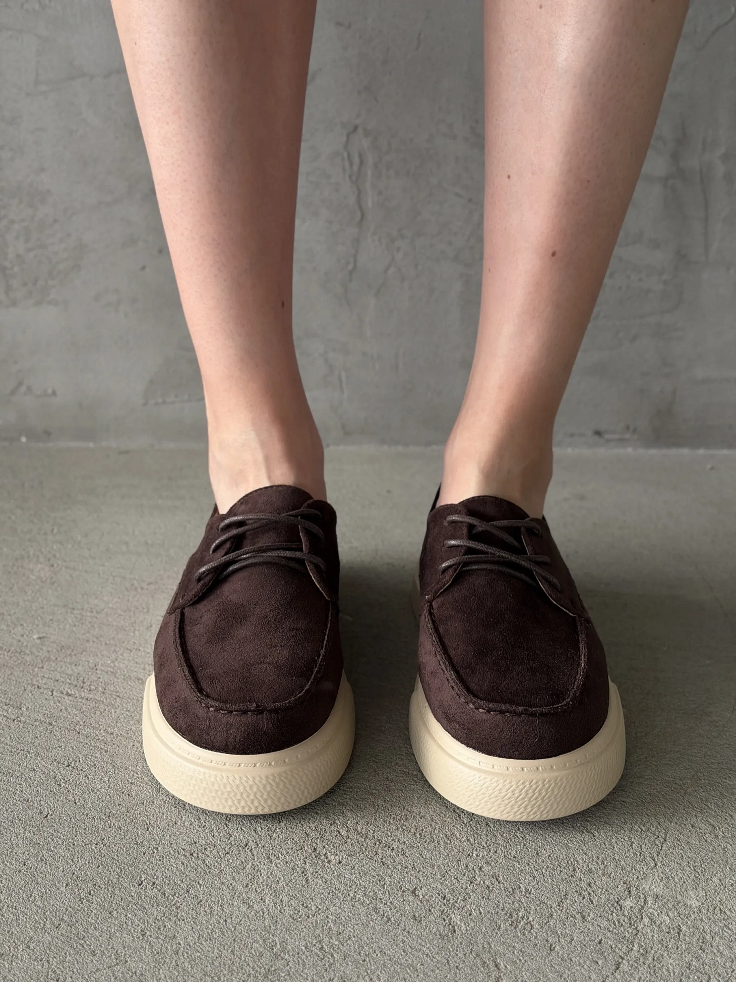 Лоферы женские на шнурках летние