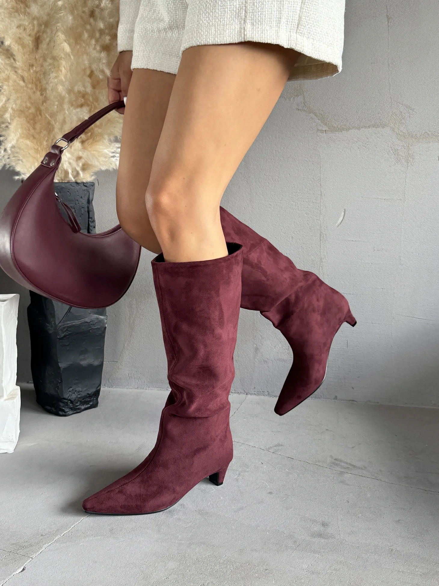 Сапоги женские текстиль