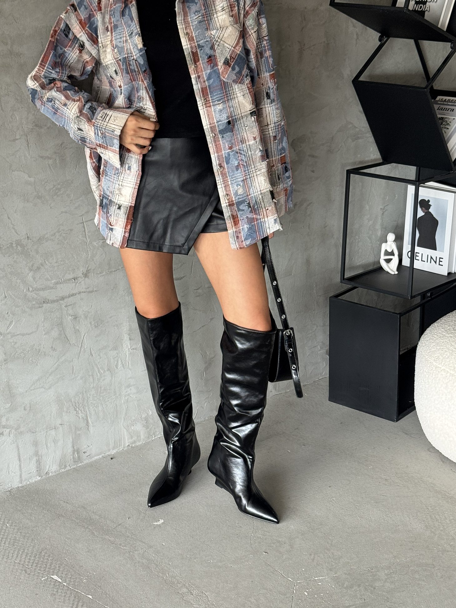 Сапоги женские экокожа