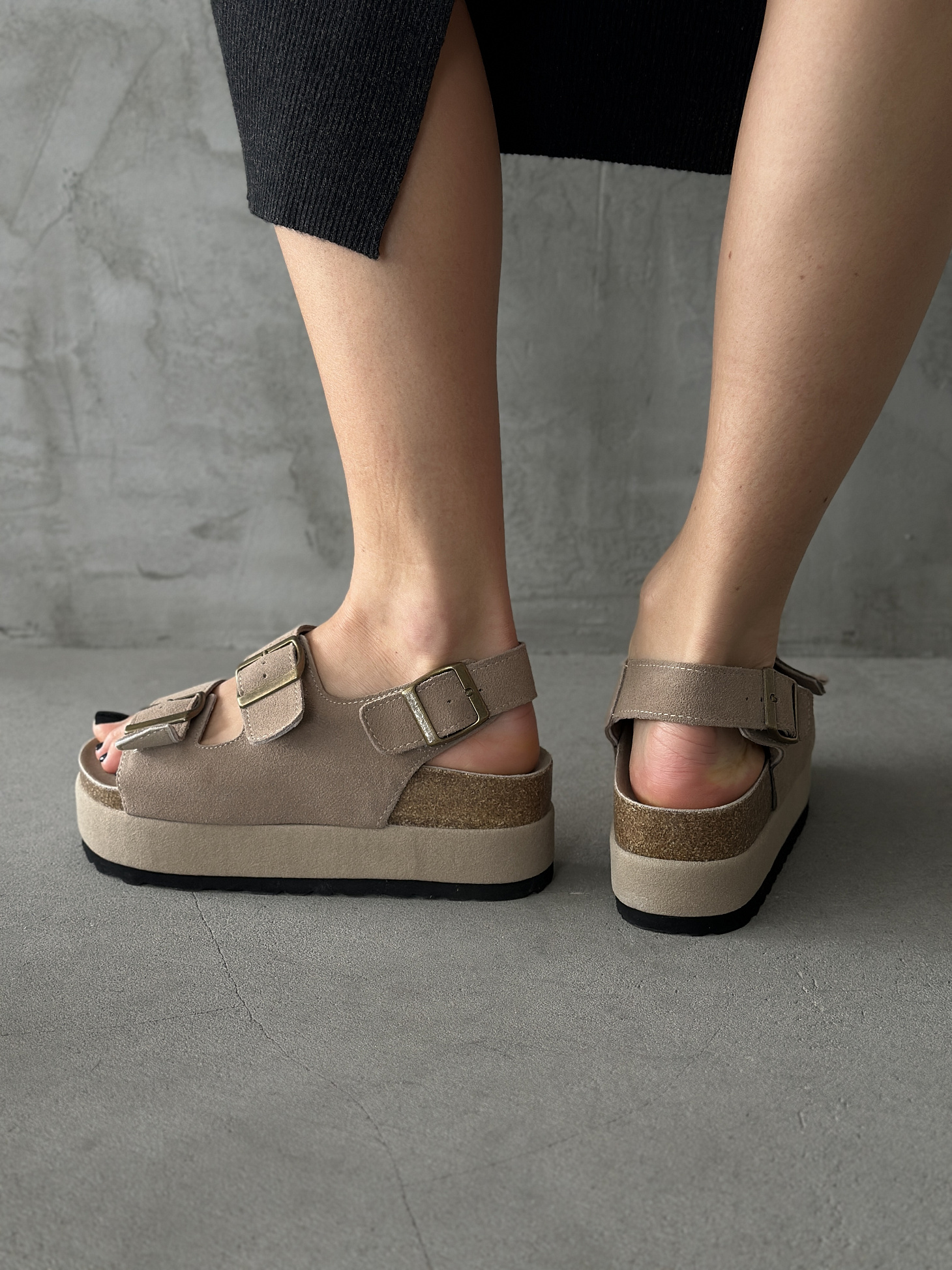 Босоножки женские натуральная замша