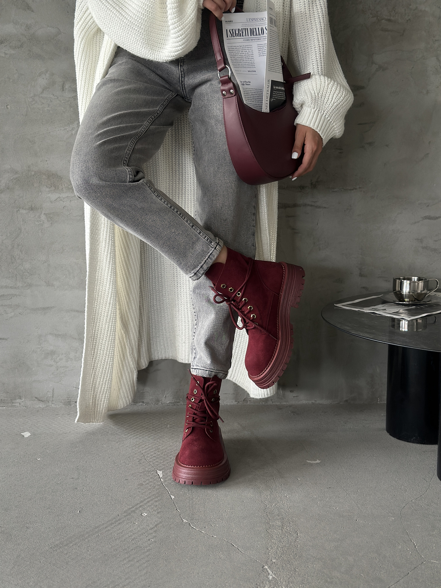 Ботинки женские натуральная замша