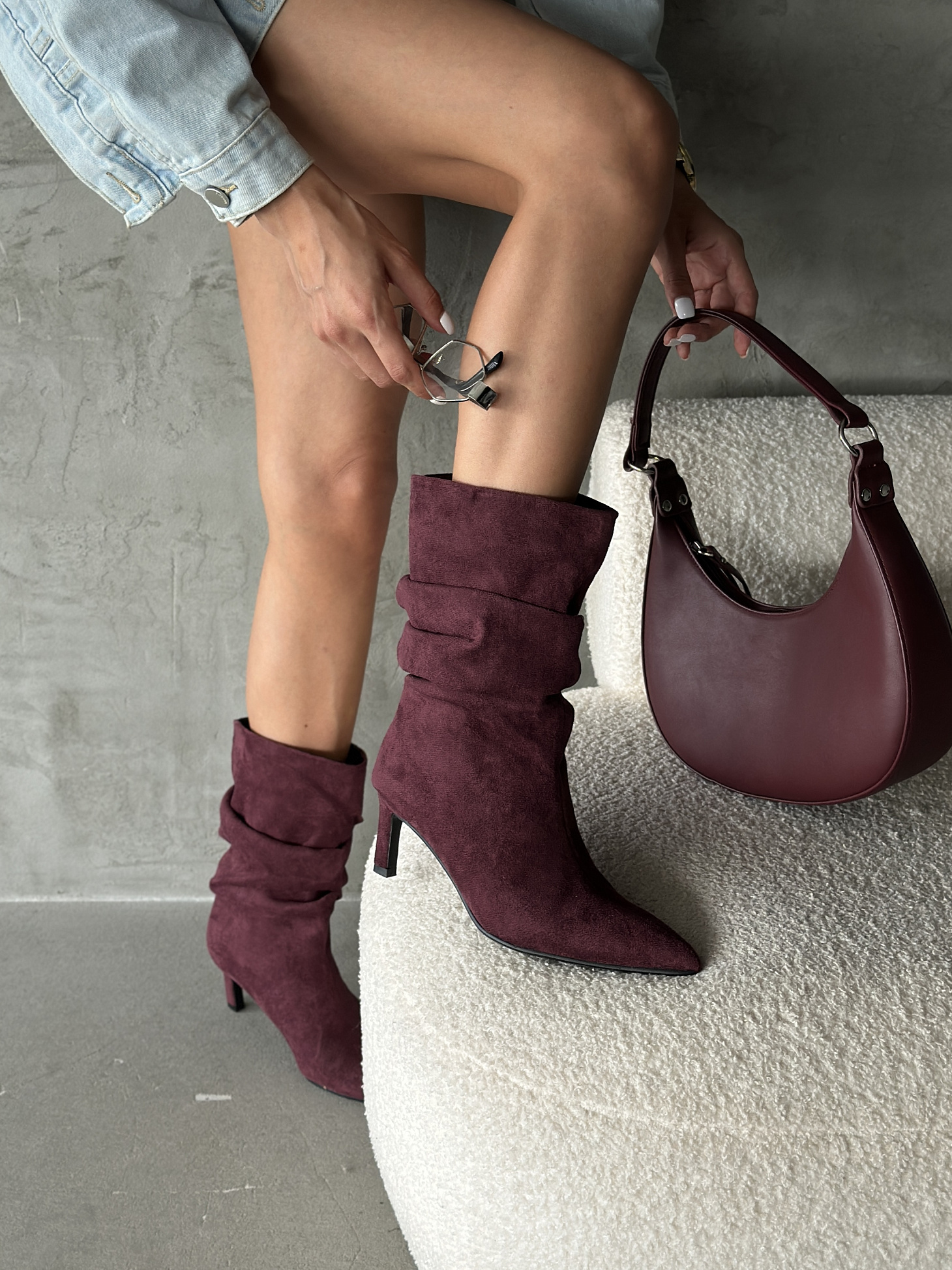 Сапоги женские текстиль