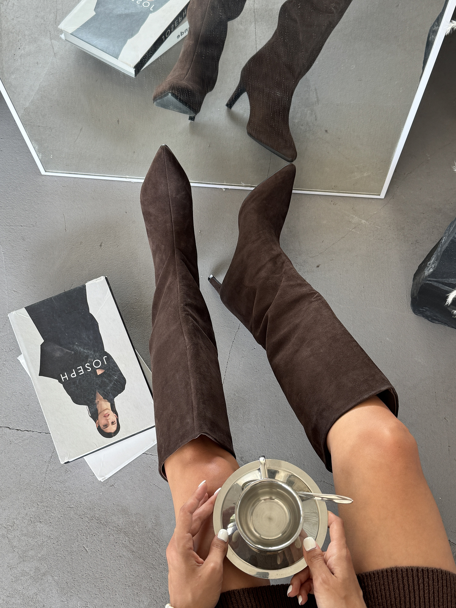 Сапоги женские натуральная замша