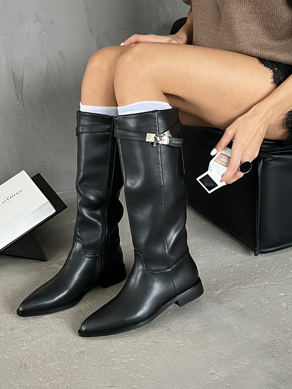 Сапоги женские экокожа