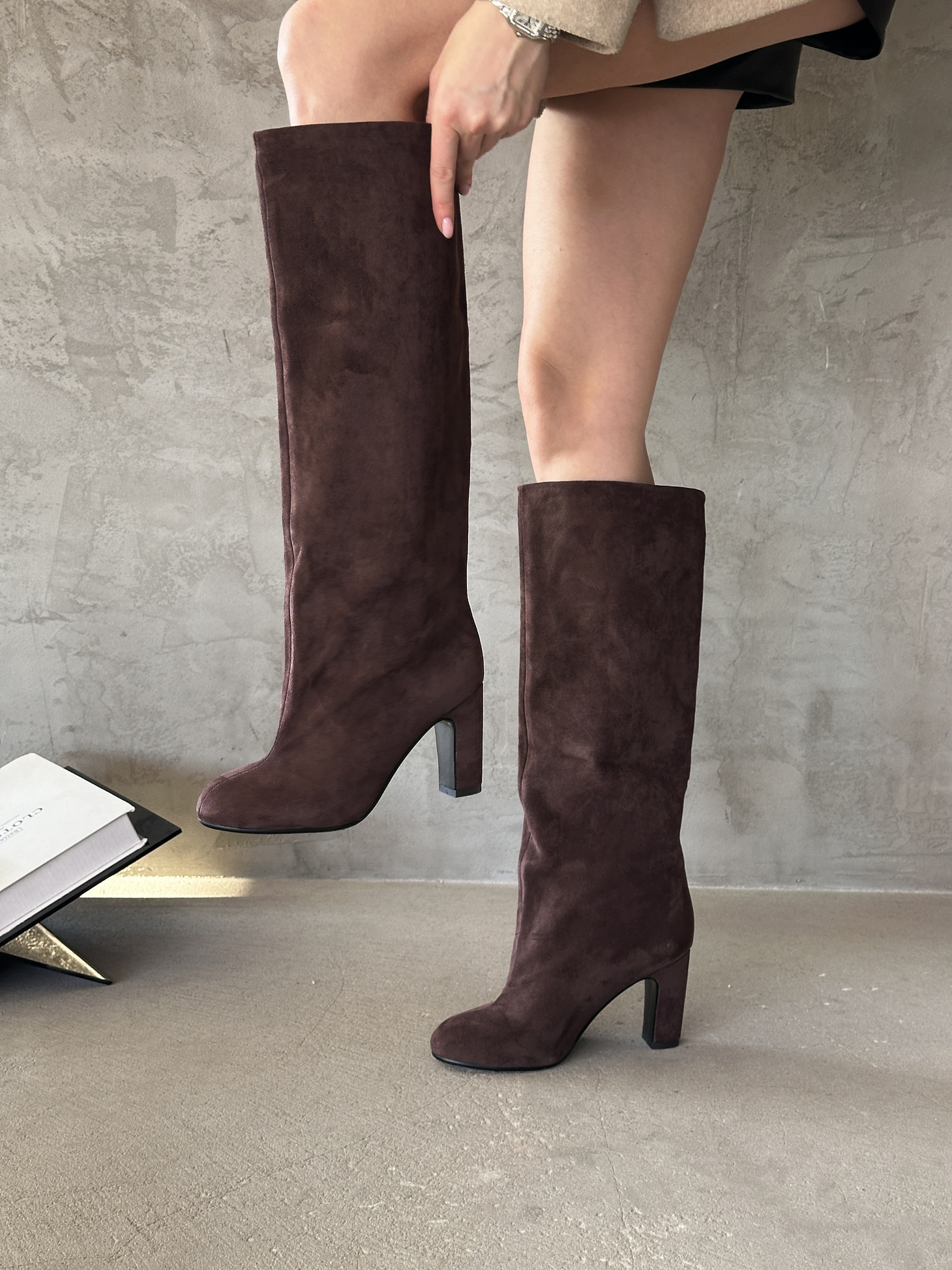 Сапоги женские экозамша