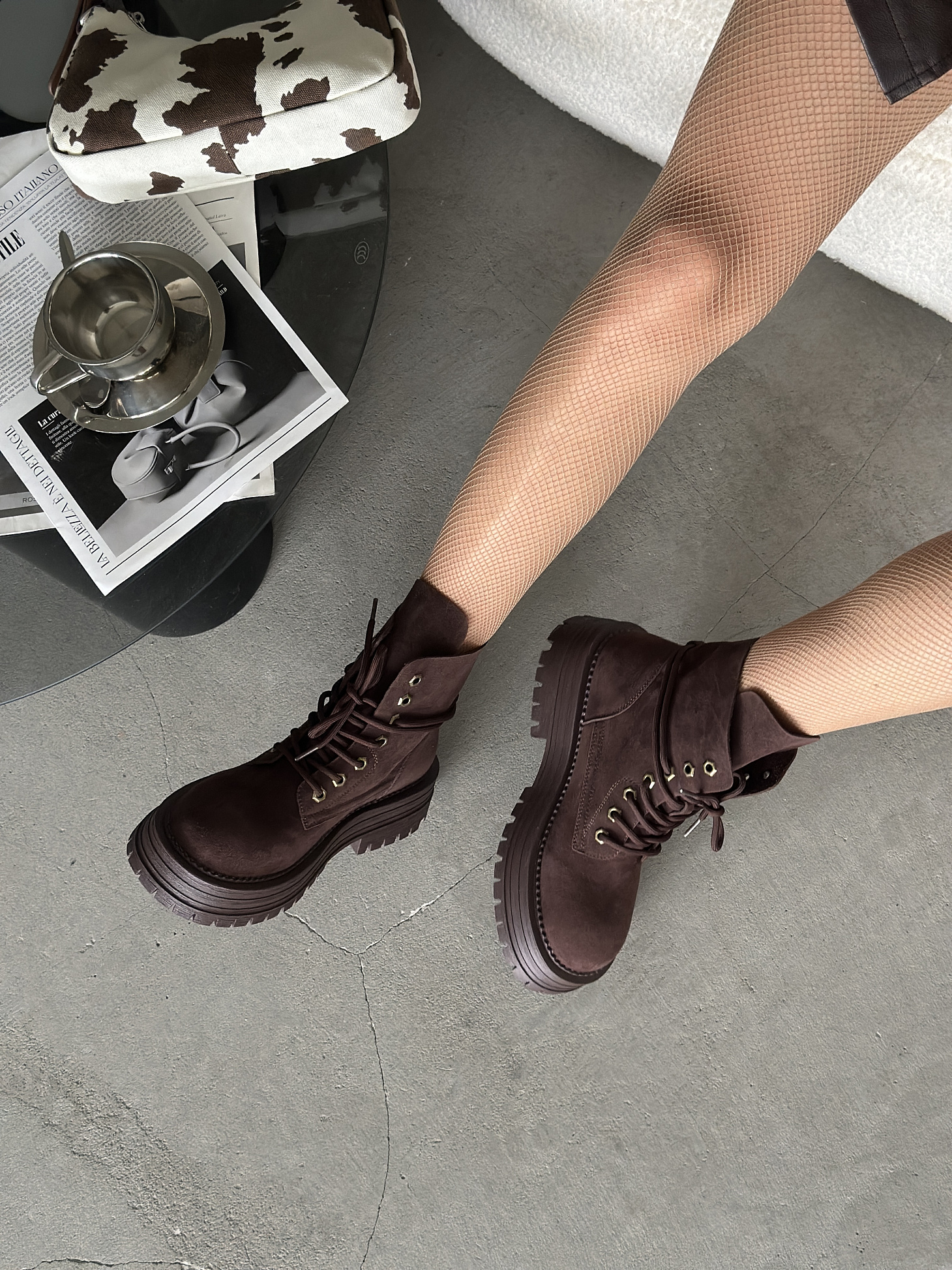 Ботинки женские натуральная замша