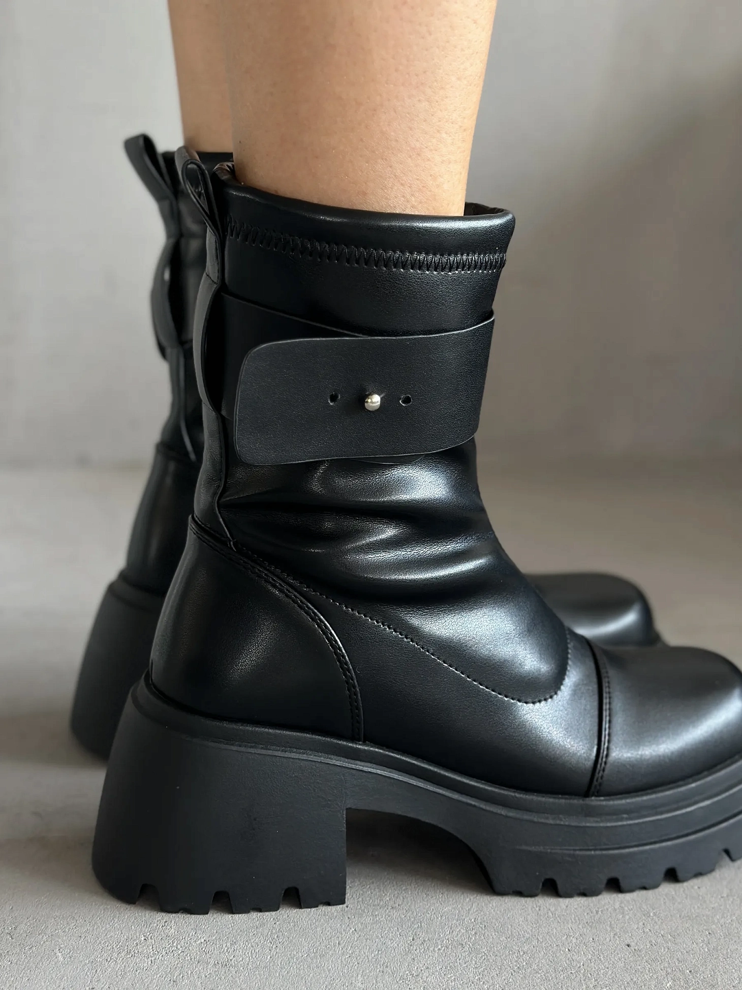 Ботинки женские экокожа шерсть