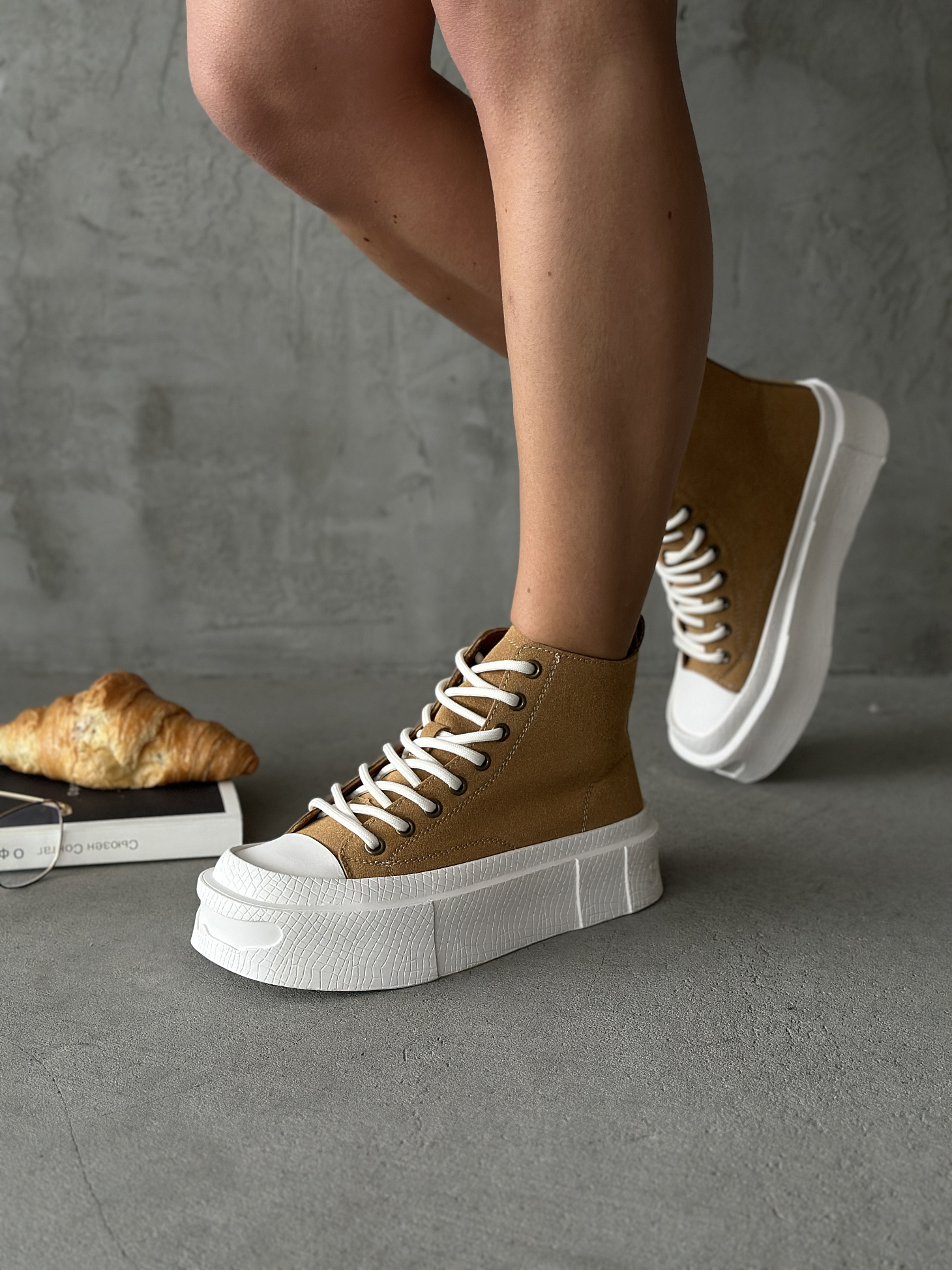 Кеды женские экозамша