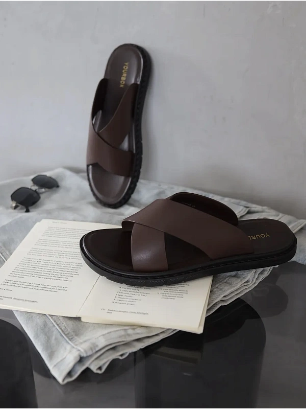 Летние шлепанцы мужские пантолеты на платформе