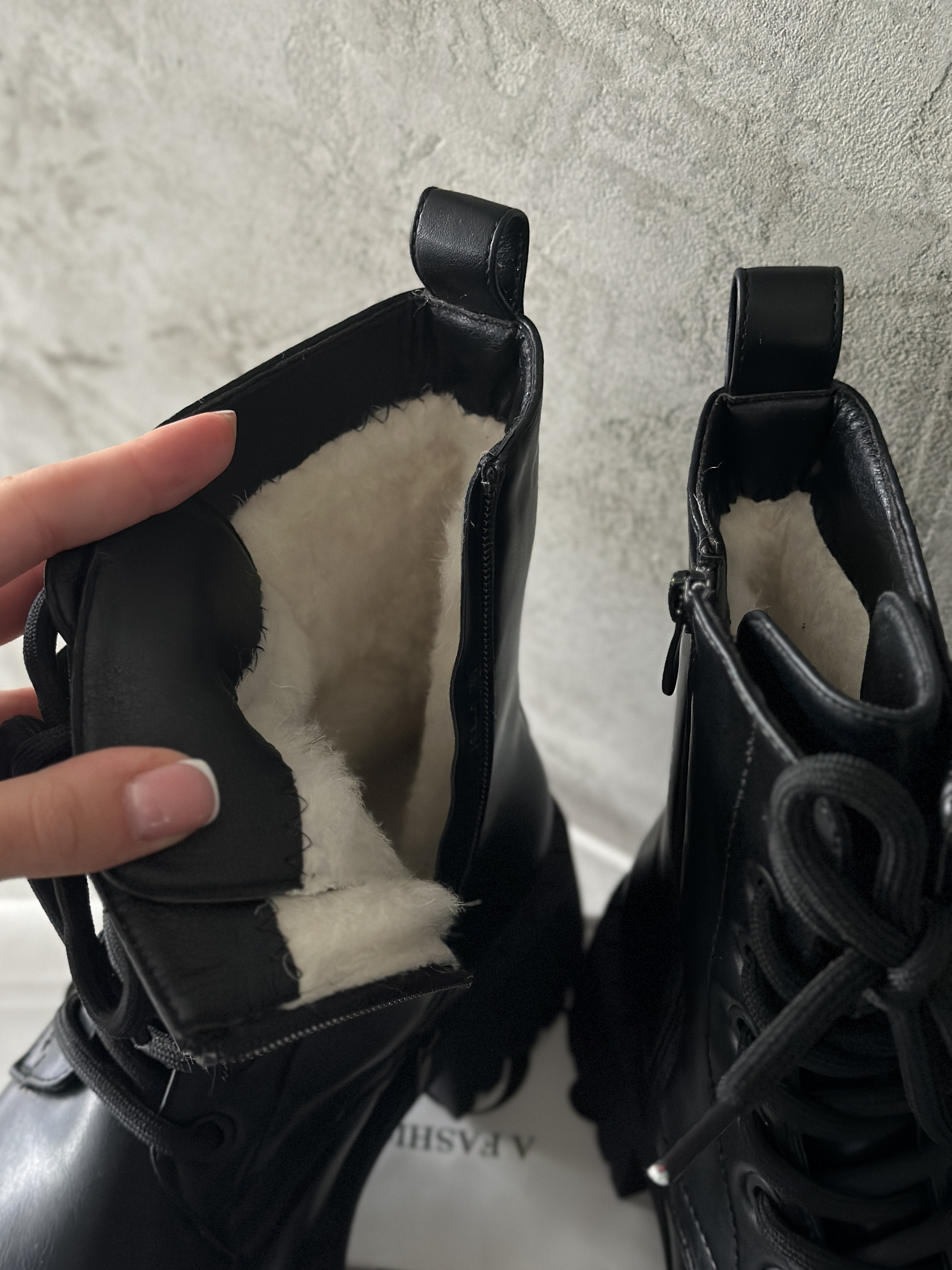 Ботинки детские экокожа шерсть