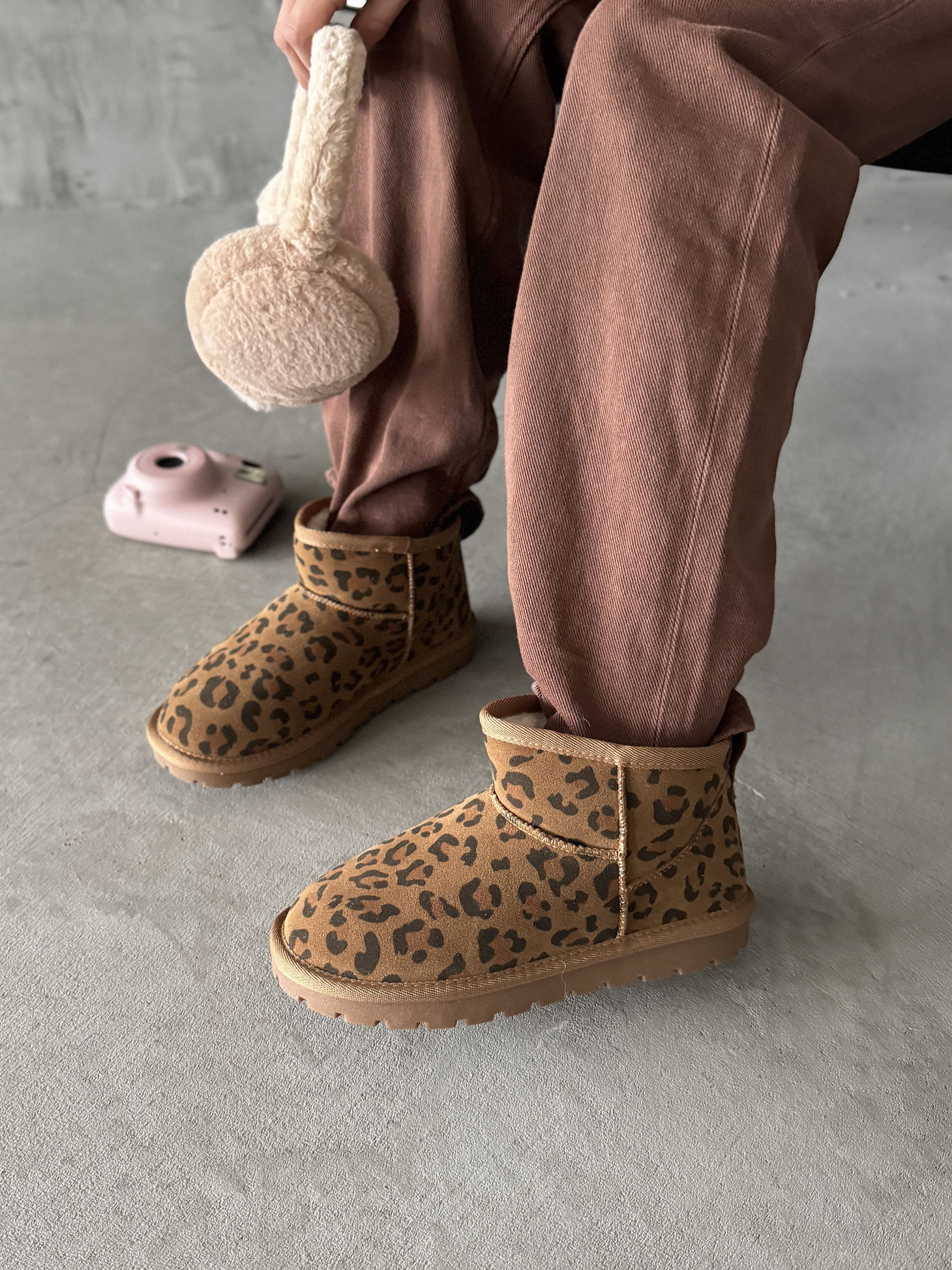 Угги детские экозамша шерсть