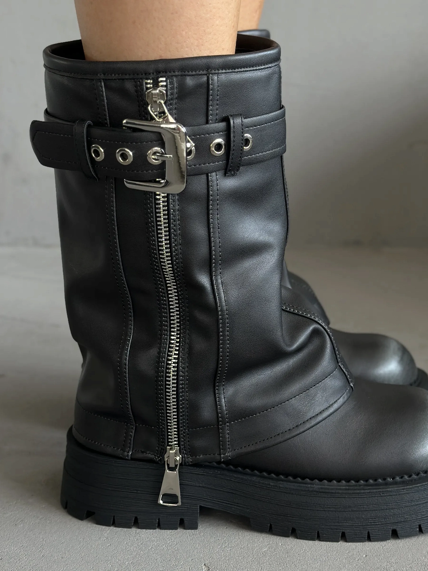 Ботинки женские экокожа шерсть