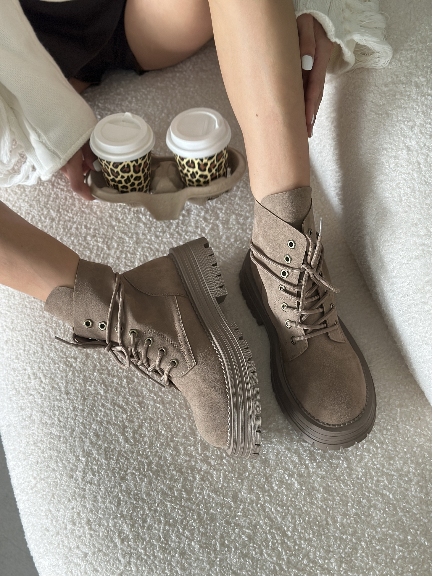 Ботинки женские натуральная замша