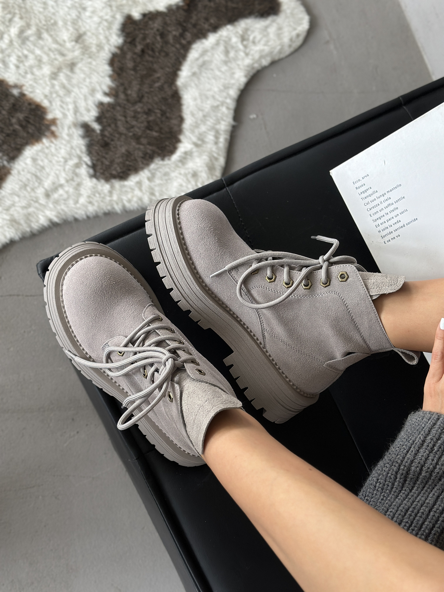 Ботинки женские натуральная замша