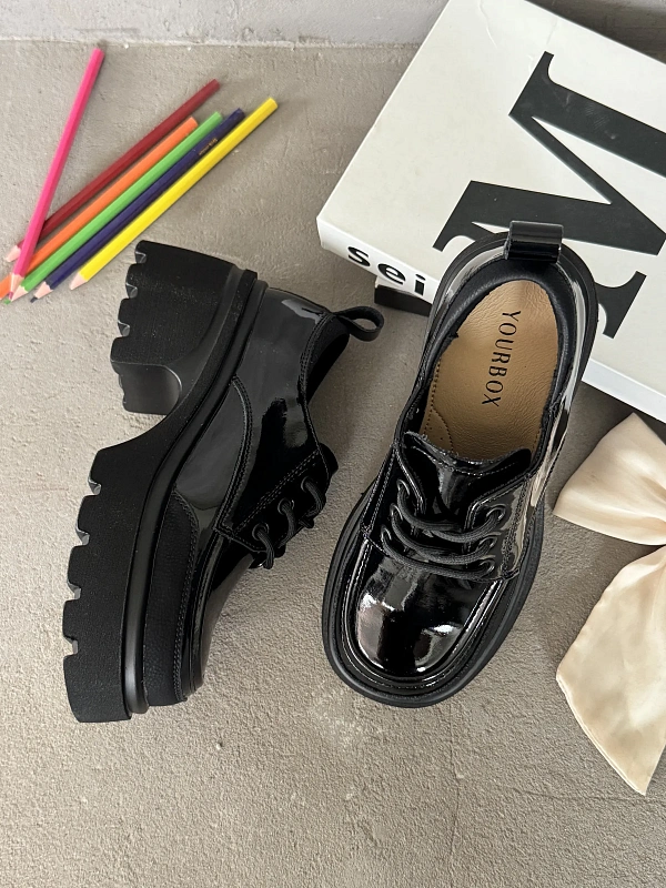 Детские лоферы на платформе для девочки