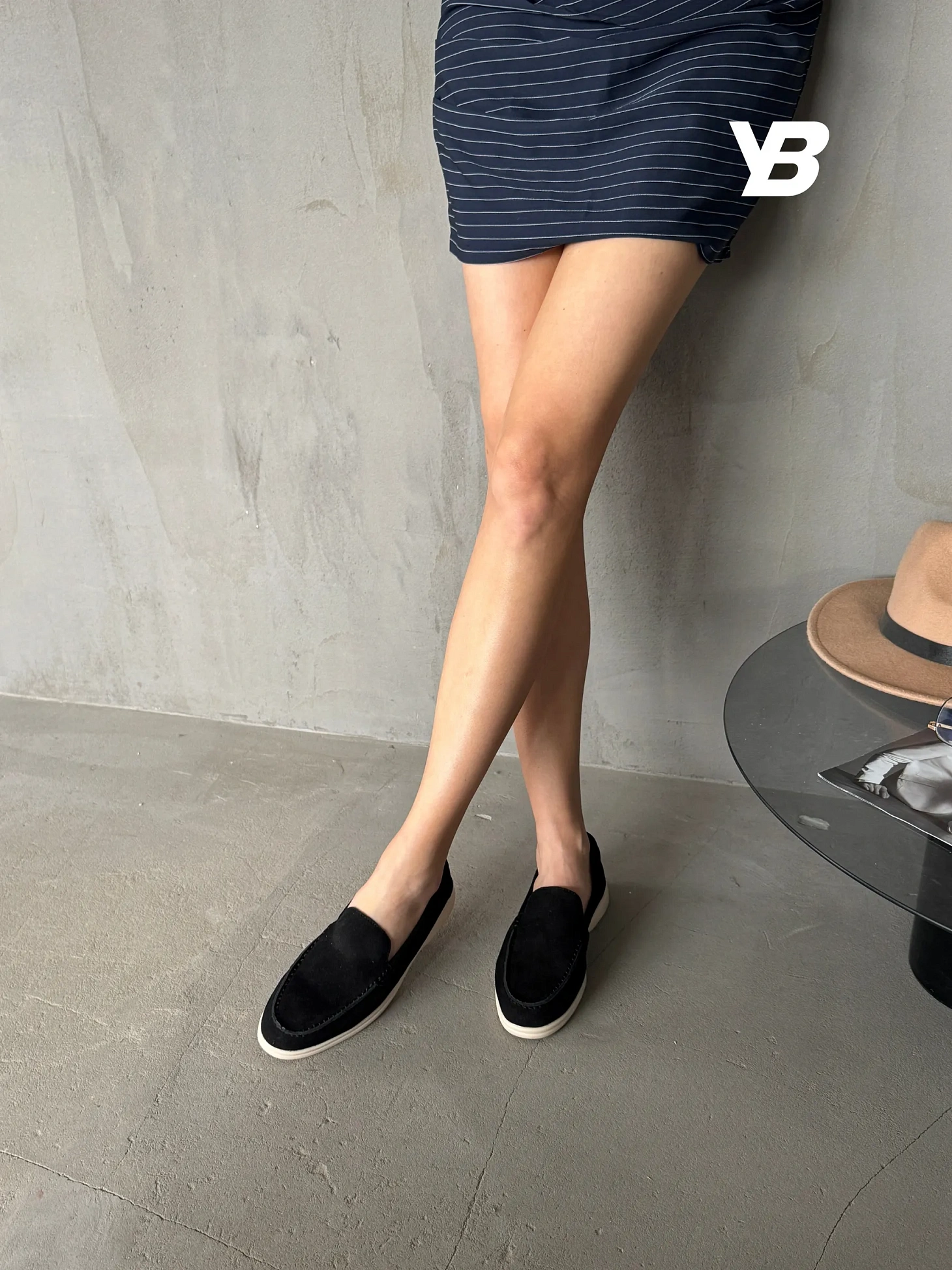 Лоферы женские натуральная замша