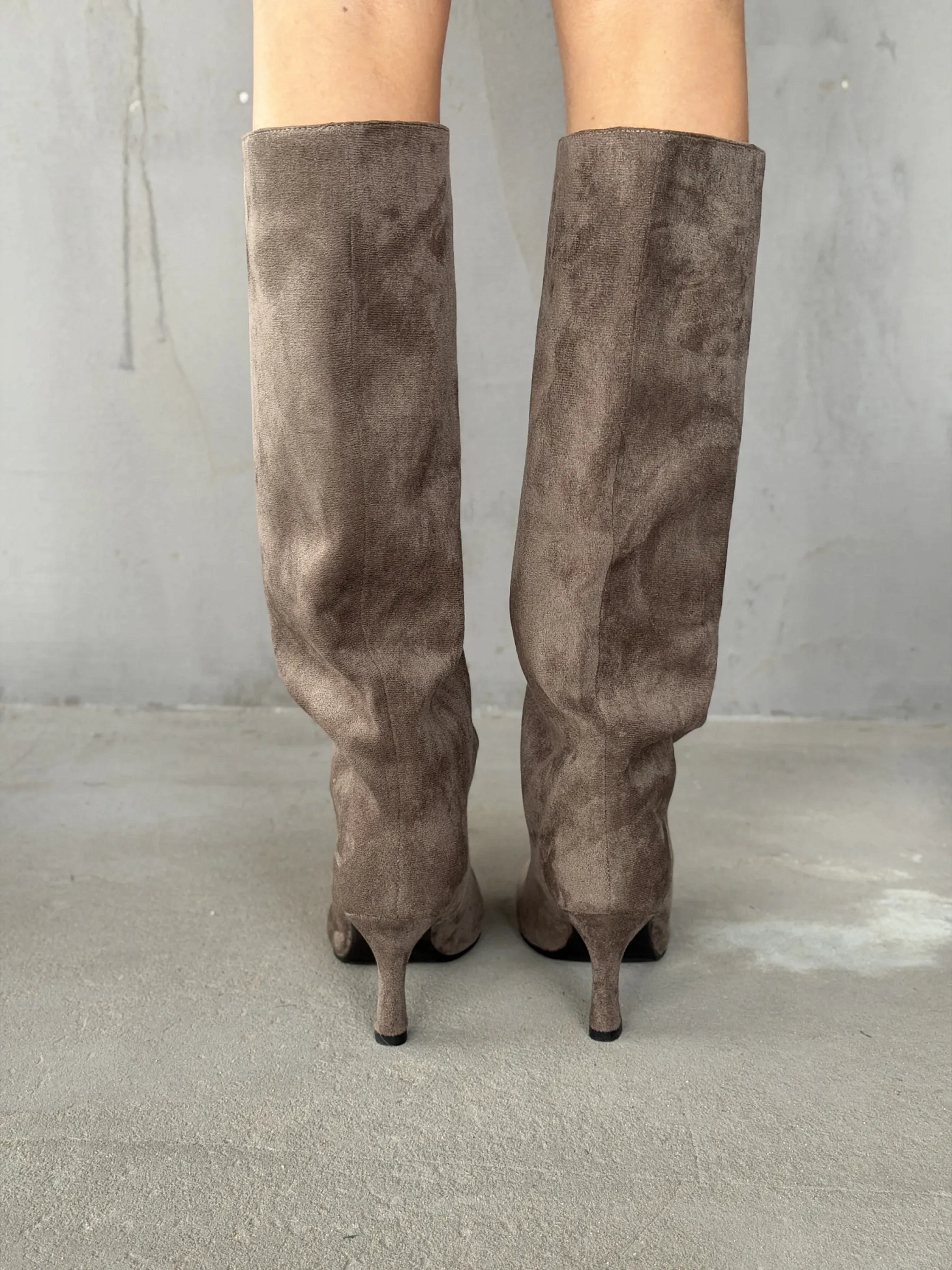 Сапоги женские экозамша