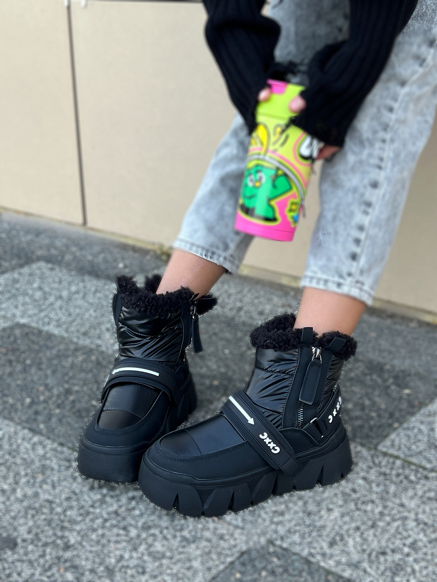 Ботинки детские текстиль шерсть