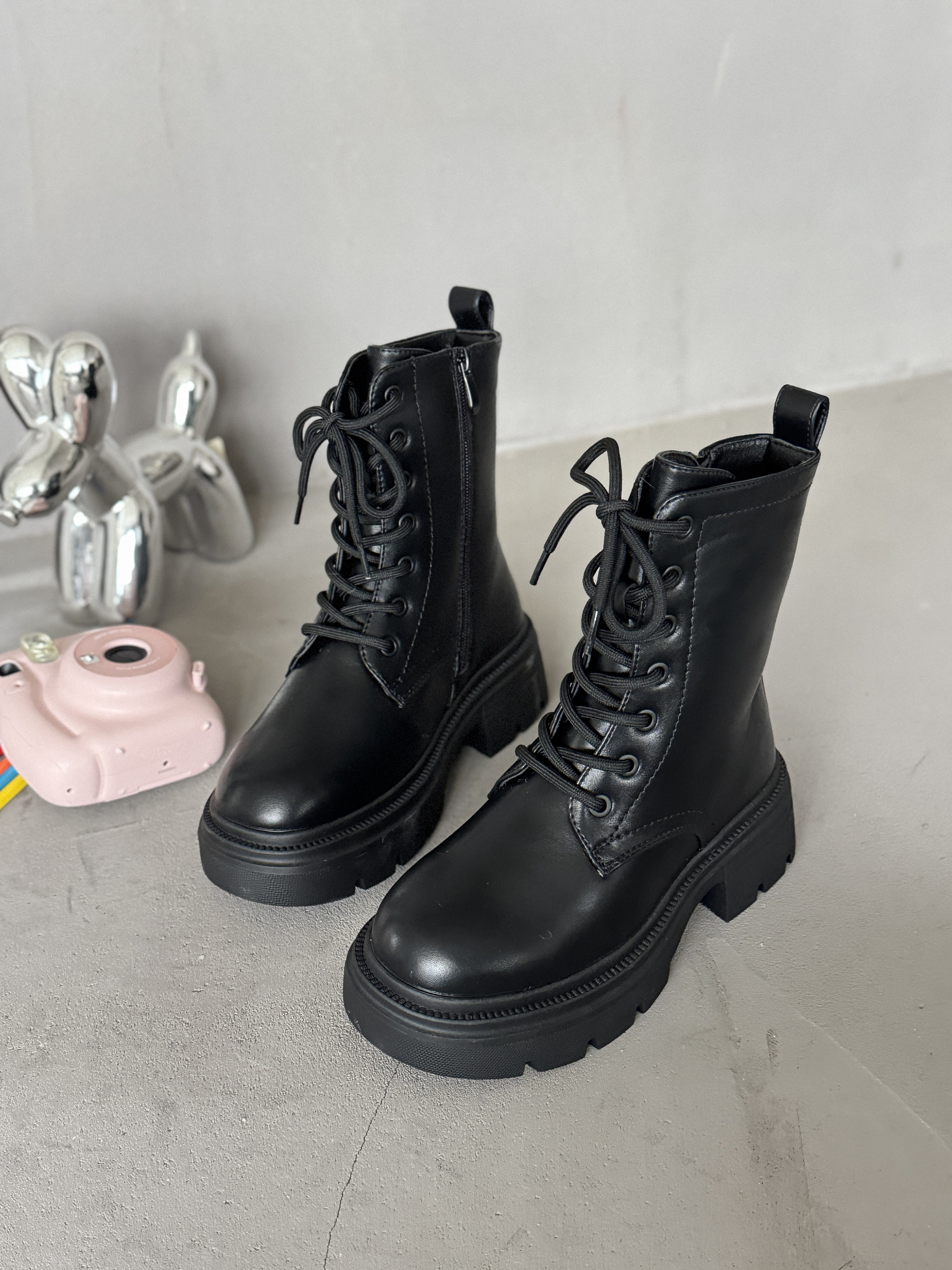 Ботинки детские экокожа шерсть