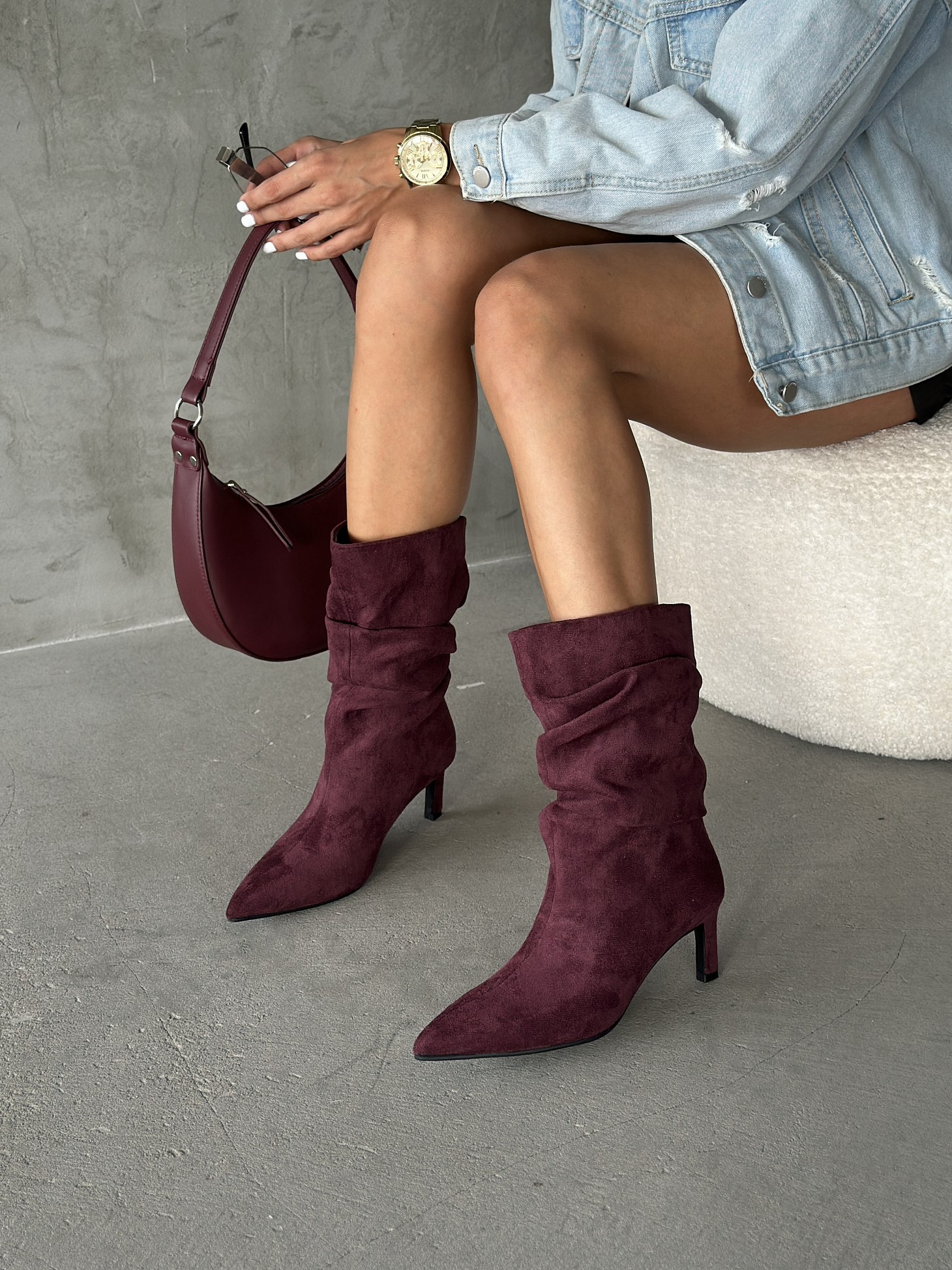 Сапоги женские текстиль