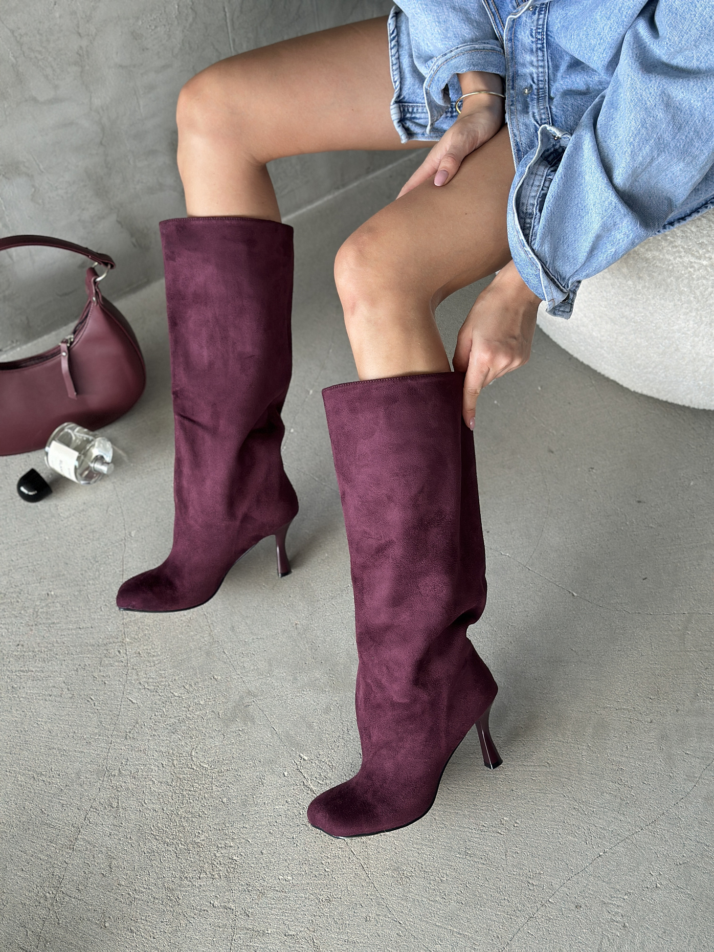 Сапоги женские текстиль