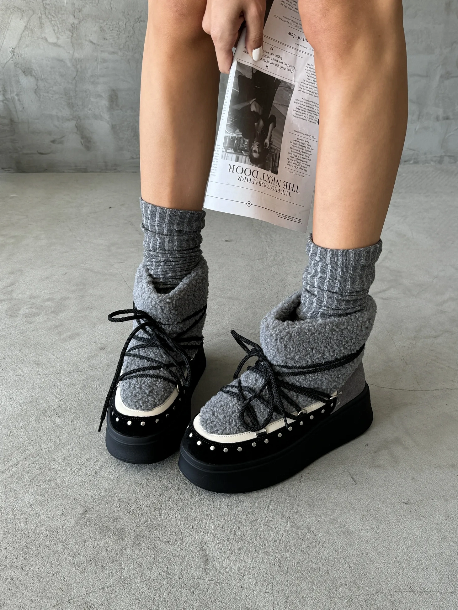 Угги женские экомех шерсть