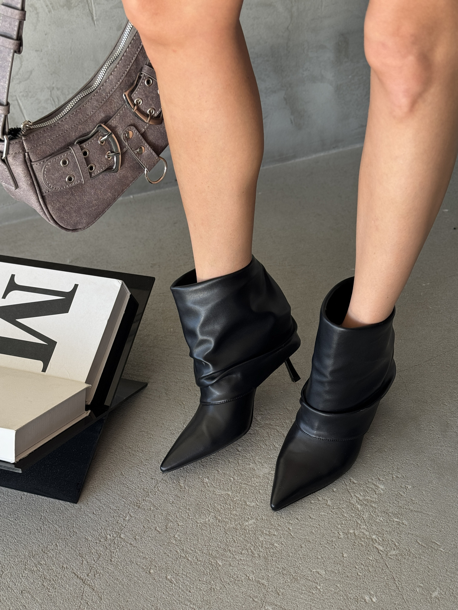 Ботильоны женские экокожа