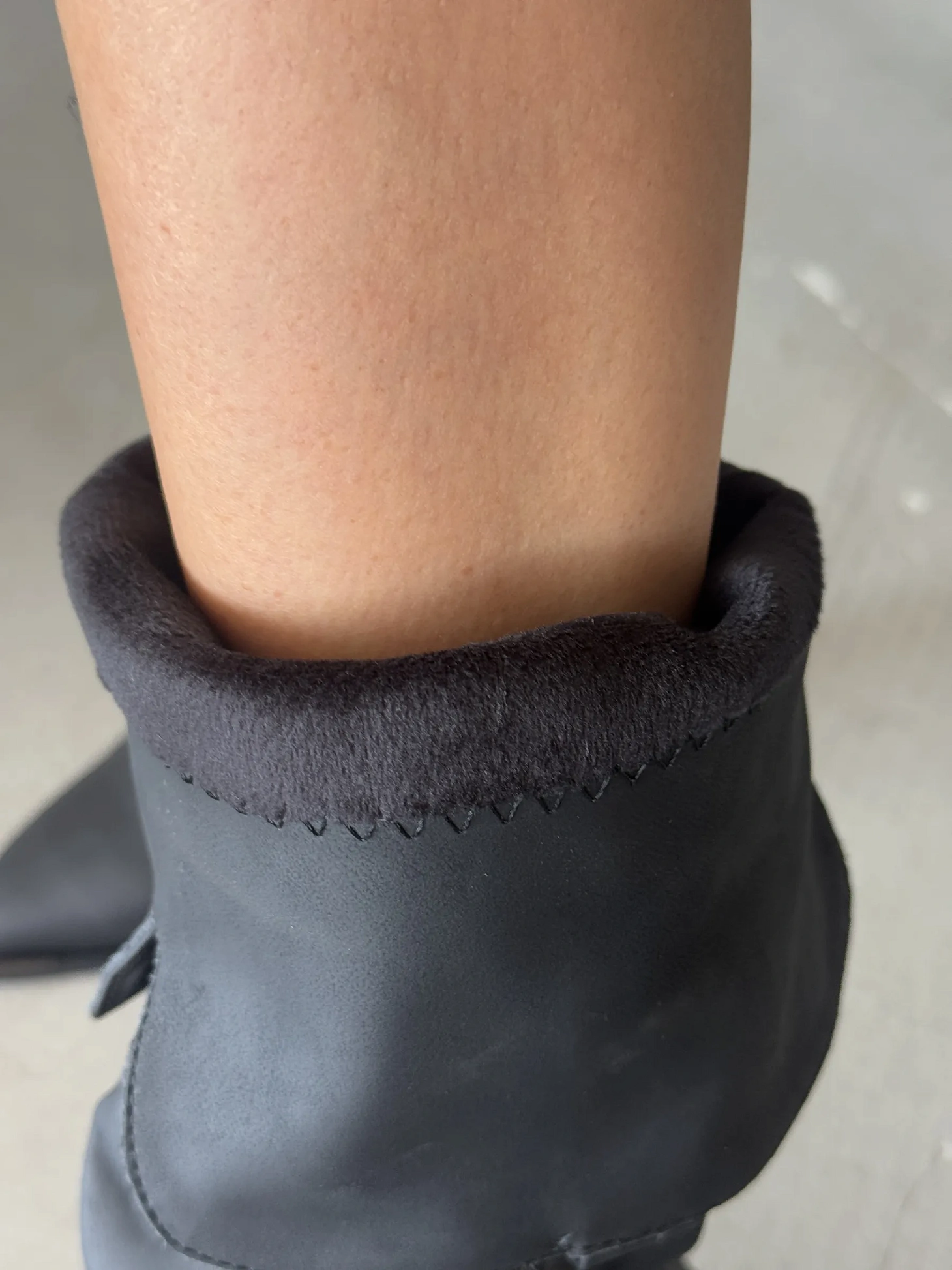 Сапоги женские экокожа шерсть