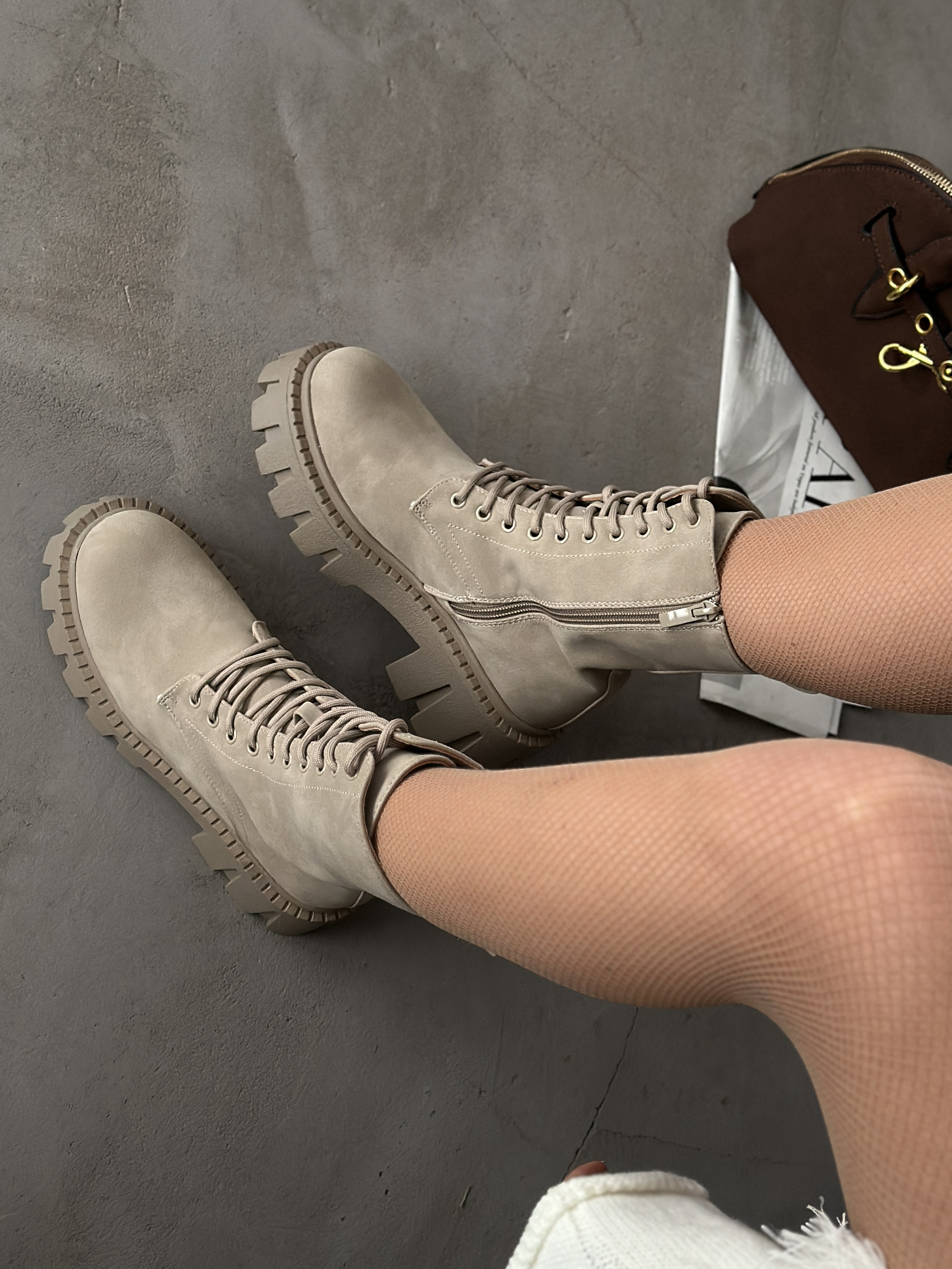 Ботинки женские экокожа