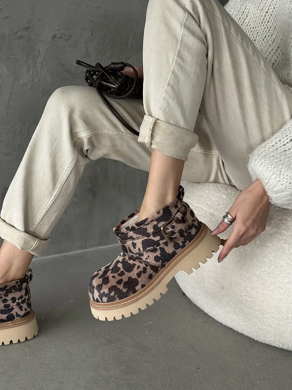 Ботинки женские экомех шерсть