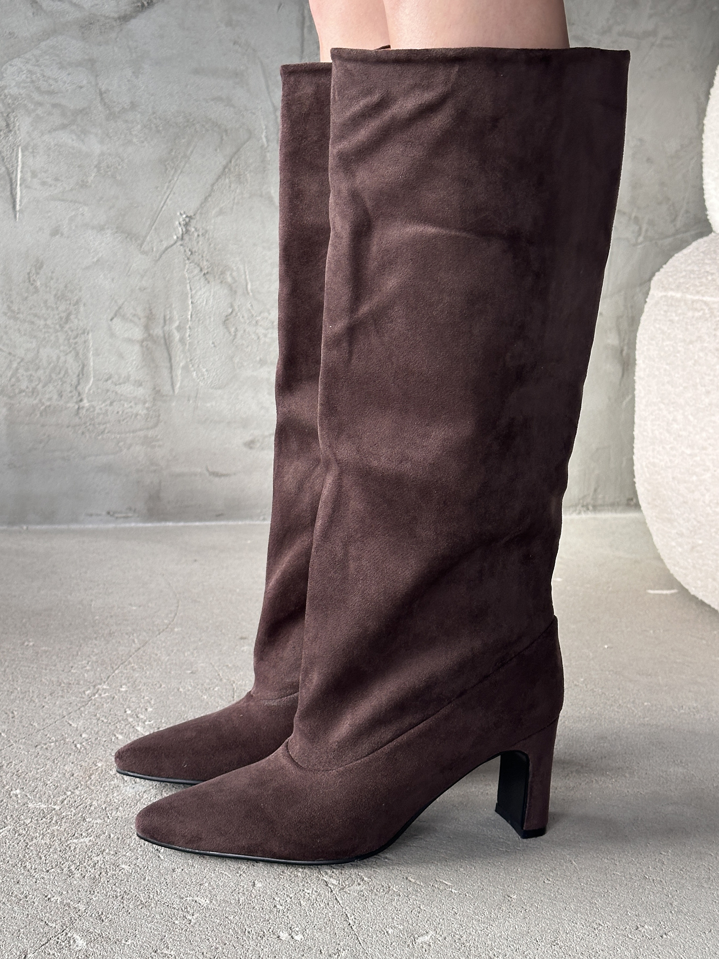 Сапоги женские экозамша