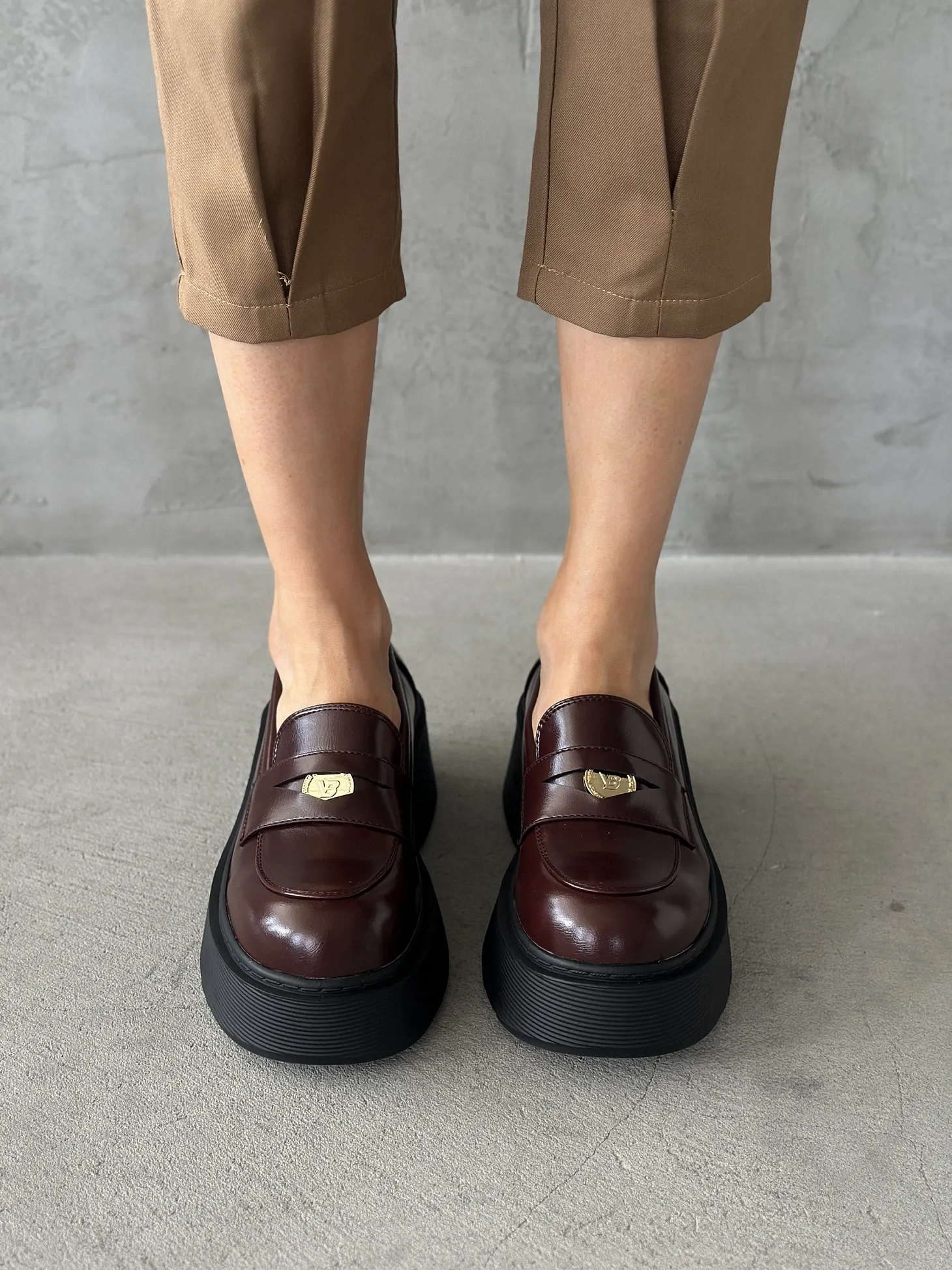 Лоферы на платформе высокой подошве